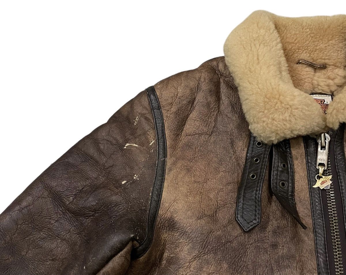 Harley Davidson Vintage Harley Davidson Sheepskin B3 Leather Jacket Size US M / EU 48-50 / 2 - 5 Thumbnail