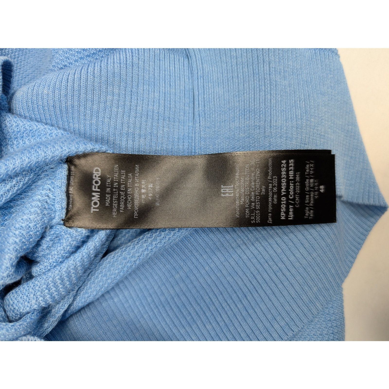 Tom Ford o1rshd1 Knit Polo in Blue Size US M / EU 48-50 / 2 - 12 Thumbnail