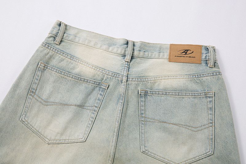 Jean American retro washed loose straight leg jeans for men Size US 32 / EU 48 - 5 Thumbnail