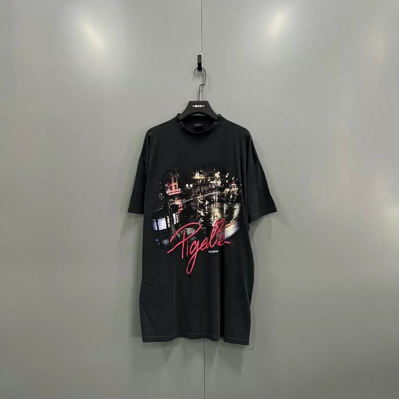Balenciaga Balenciaga Black City Print Short Sleeve Size US M / EU 48-50 / 2 - 1 Thumbnail