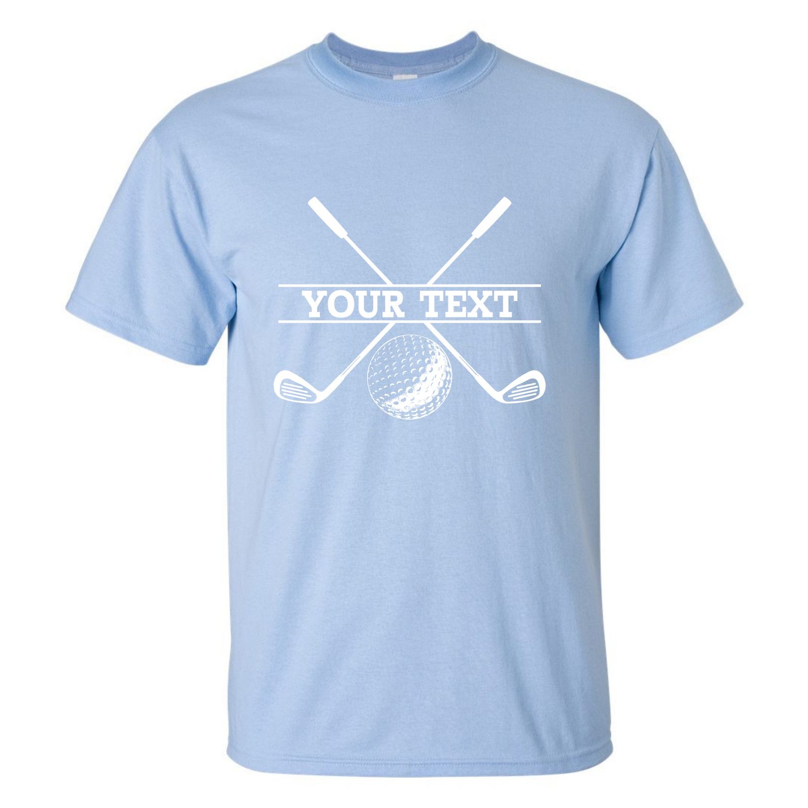 Gildan Personalized Golf Ball Crossed Clubs YOUR NAME T-Shirt Size US L / EU 52-54 / 3 - 23 Thumbnail