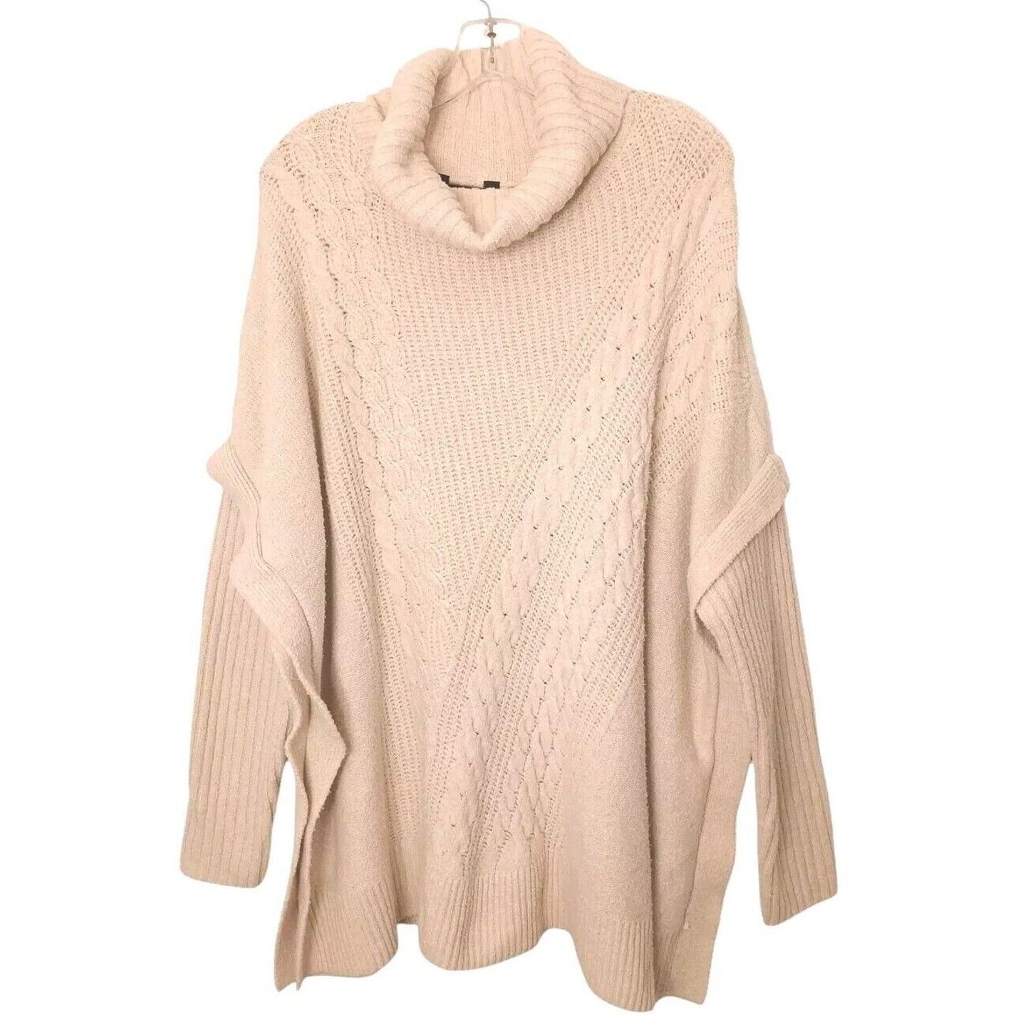 Vera Wang Simply Vera Wang Sweater Sz XXL Beige Chunky Cowl LAGENLOOK Size XXL / US 16-18 / IT 52-54 - 1 Thumbnail