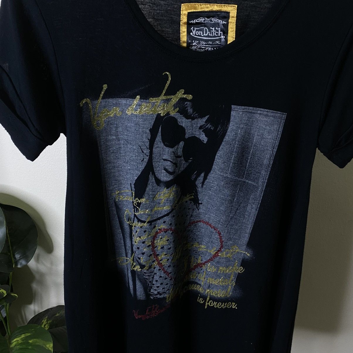 Von Dutch Seditionaries Poem Hysterics Glamour Style Women T Shirt Size S / US 4 / IT 40 - 2 Thumbnail