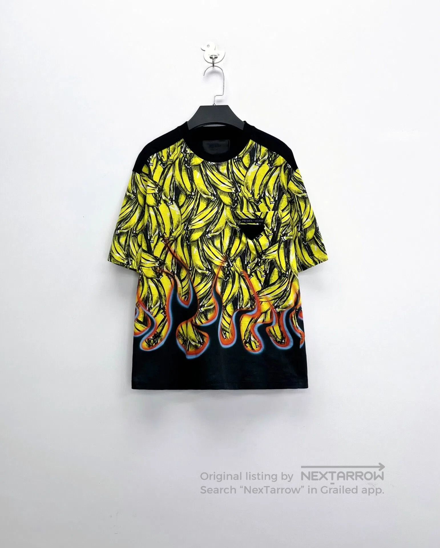 Prada Prada Runway Banana Flame Logo Short Sleeve. Size US S / EU 44-46 / 1 - 1 Thumbnail