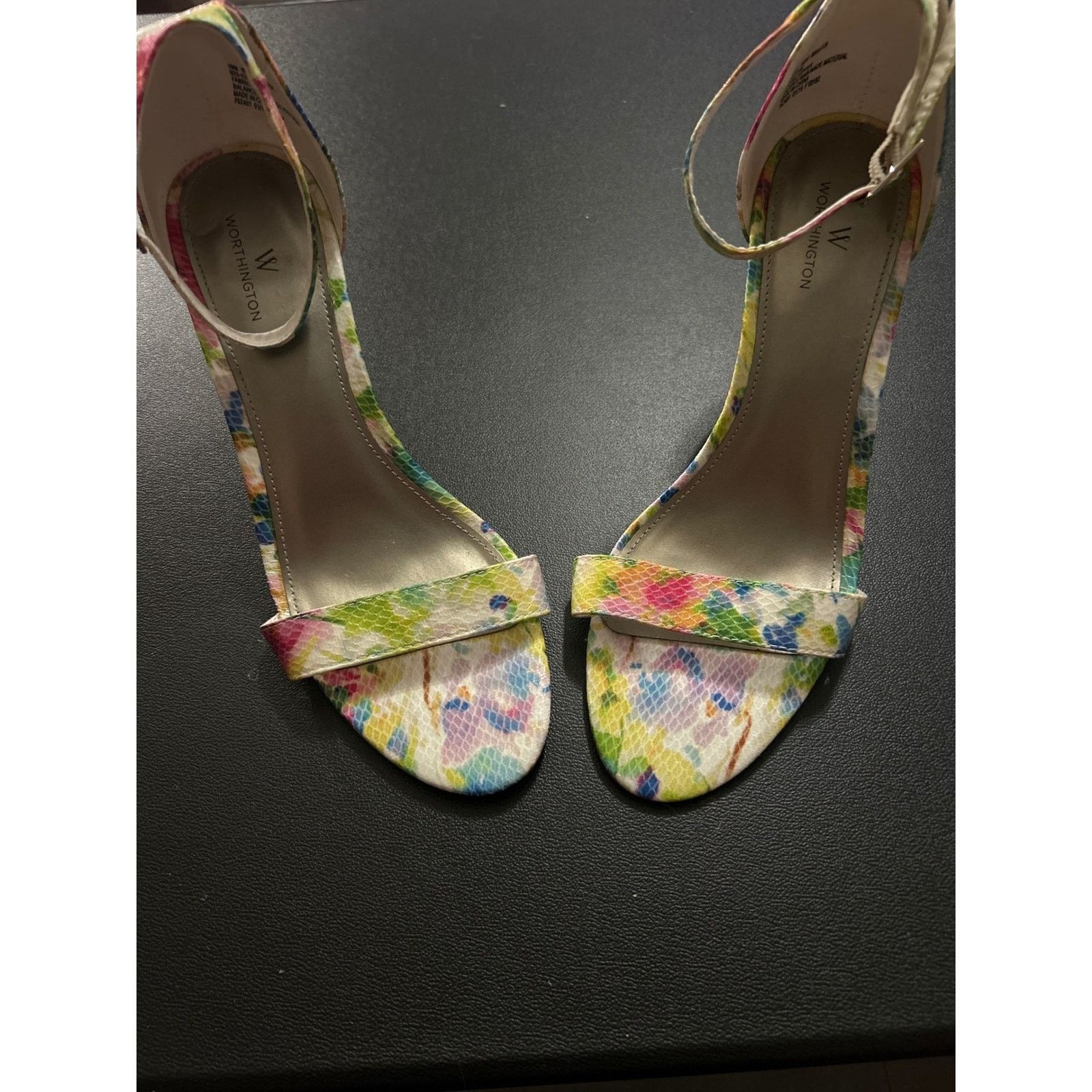Worthington Worthington Floral Print Ankle Strap Heels Stiletto Size 10 Size US 10 / IT 40 - 1 Thumbnail