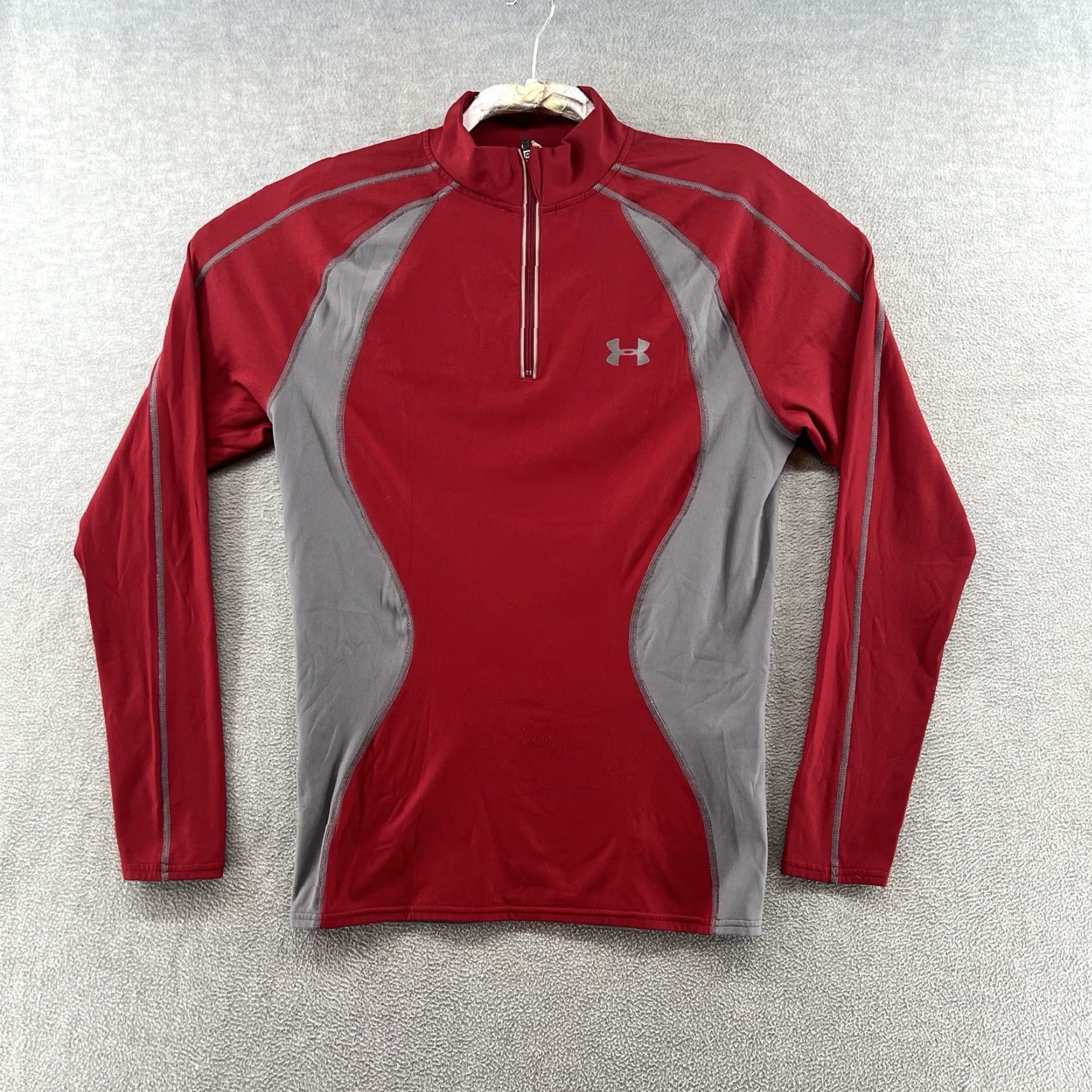 Under Armour Under armour Men XL Half Zip Pullover Sweater Red Solid Pullover Sweater Mens XL Size US XL / EU 56 / 4 - 2 Thumbnail