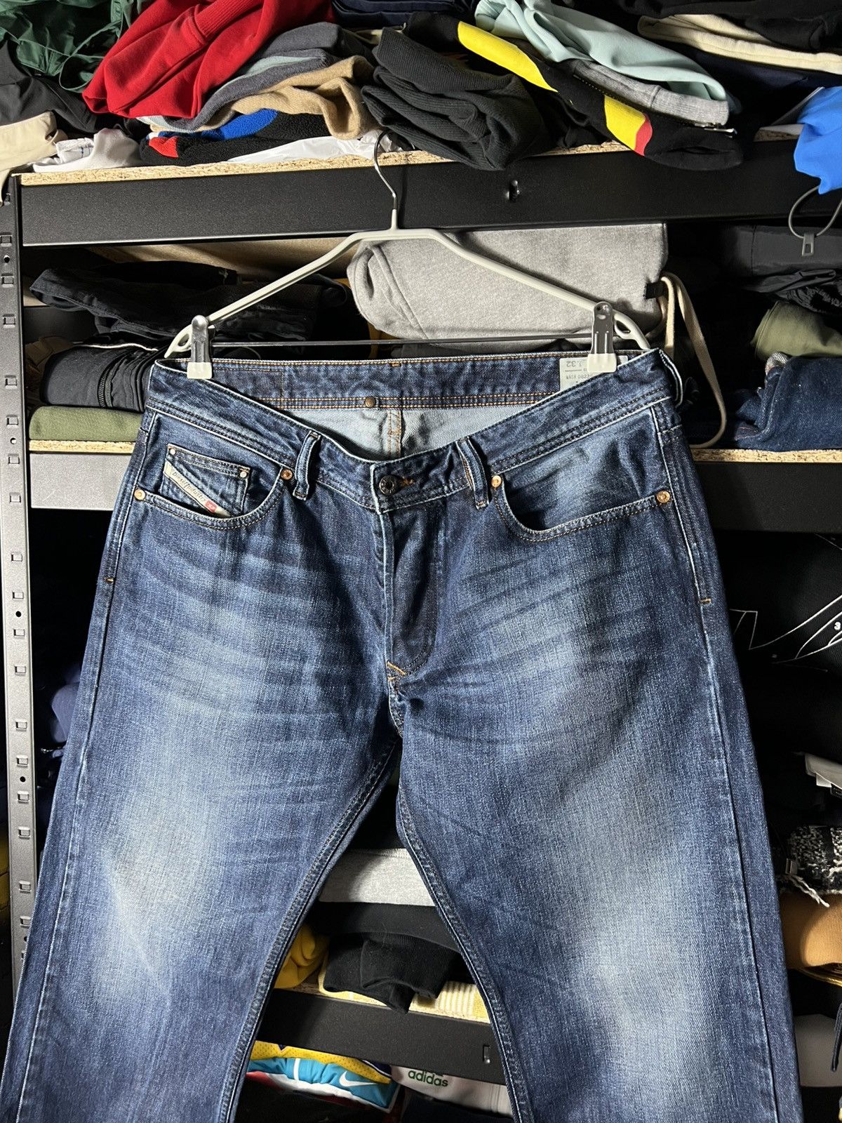Diesel 🔥 Diesel Larkee Jeans W34 Regular Straight Fit Vintage Denim Size US 34 / EU 50 - 6 Thumbnail