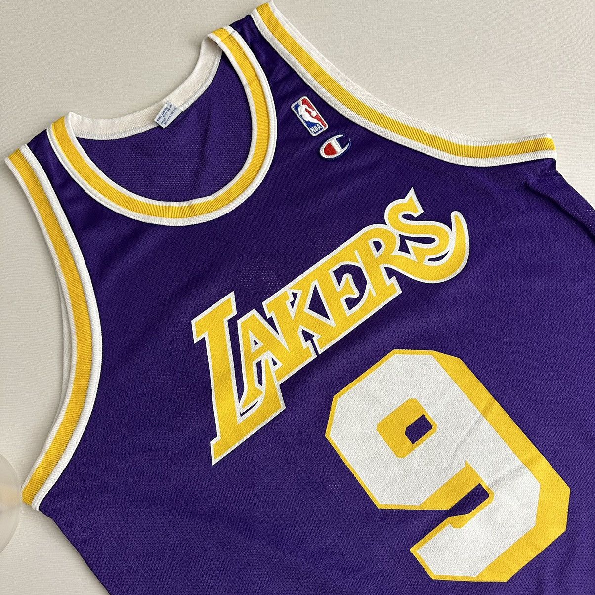 NBA × Vintage VINTAGE 90s NICK VAN EXEL LA LAKERS NBA CHAMPION JERSEY Size US L / EU 52-54 / 3 - 2 Thumbnail