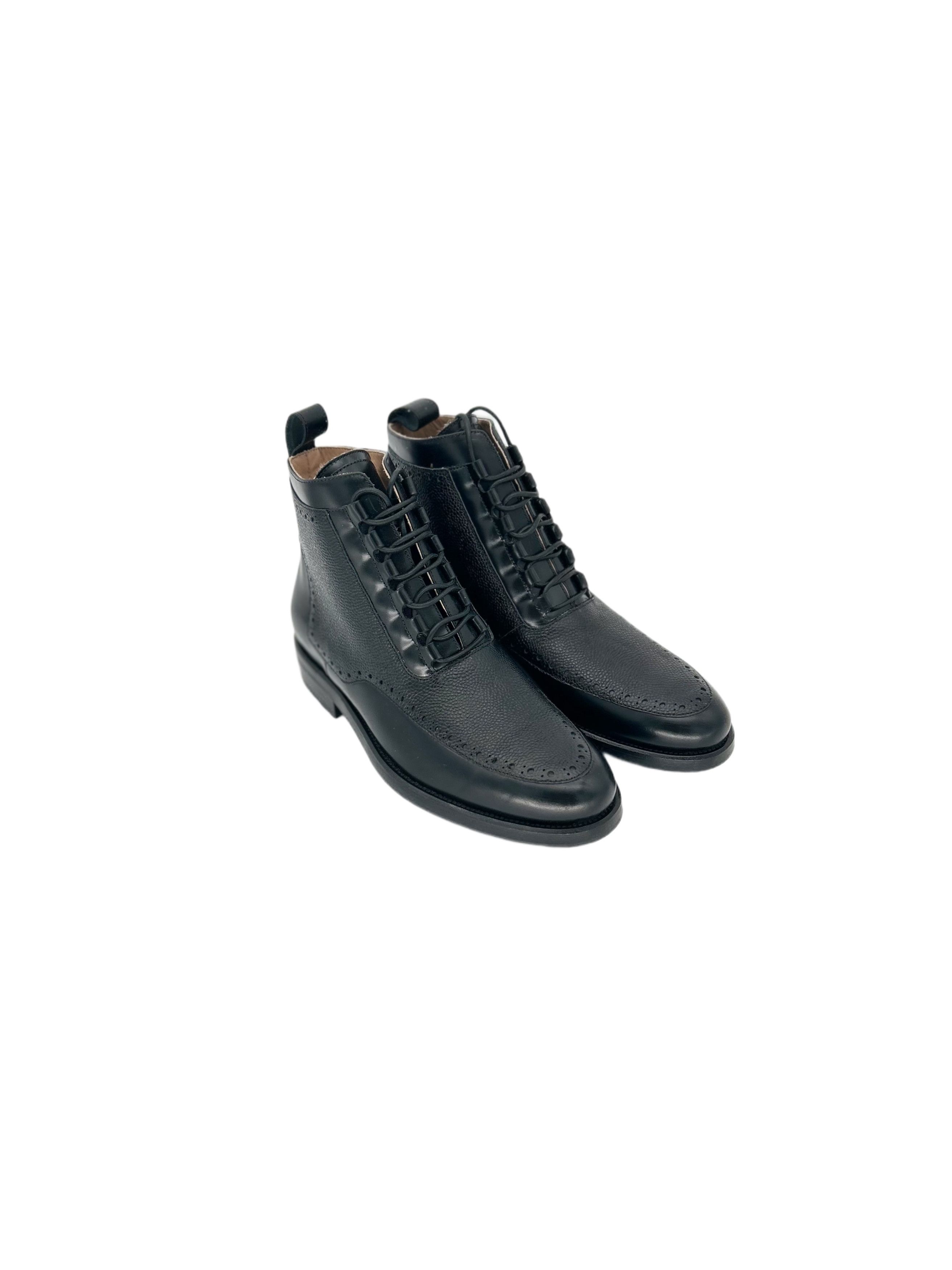 Mr. Hare Black Baldwin Leather Lace Derby Boots Shoes | Grailed display picture 1