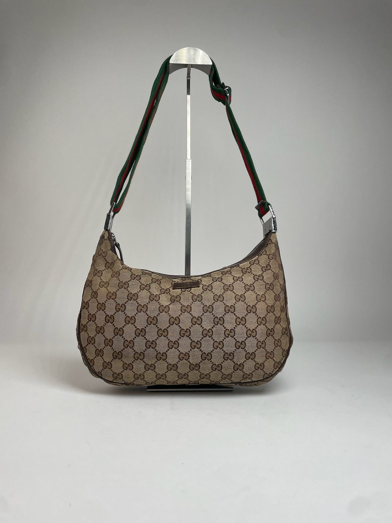 Gucci Vintage Croissant Multiway Monogram Bag beige brown Size ONE SIZE - 1 Thumbnail