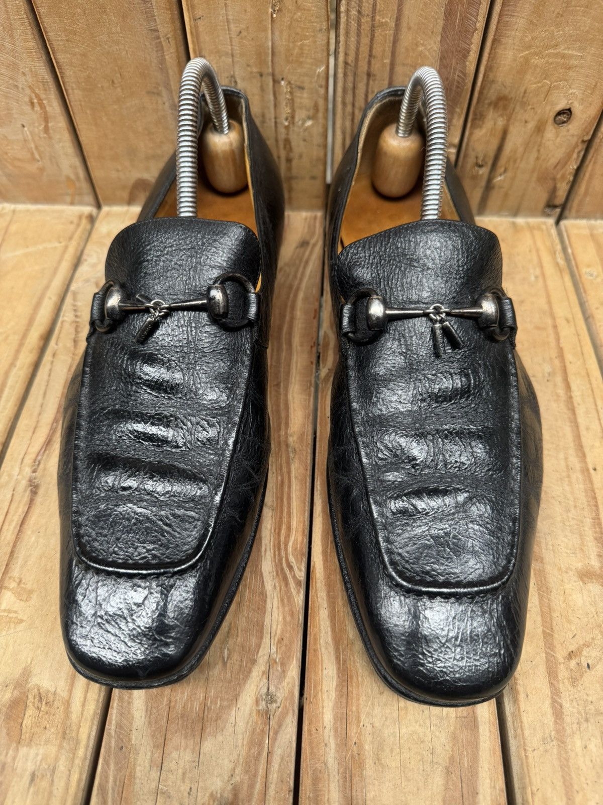 Gucci Gucci Black Men’s Leather Loafers UK 6 EJ Size US 6.5 / EU 39-40 - 6 Thumbnail