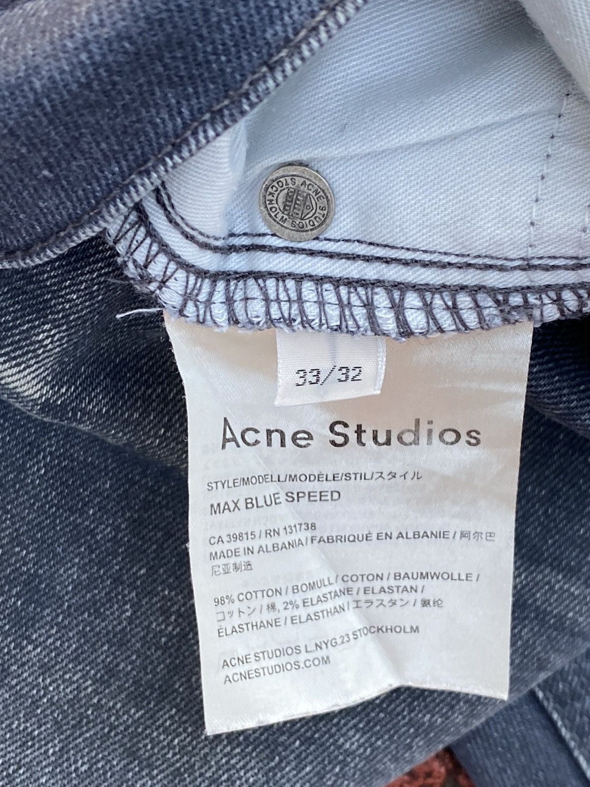 Acne Studios × Jean × Vintage Vintage Acne Studios jeans Gray Size 33" - 14 Thumbnail