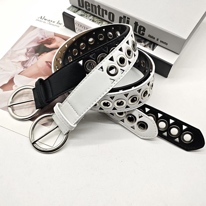Designer New Design Vintage Belt Riveted Belts Menswear Accessories Size ONE SIZE - 1 Thumbnail