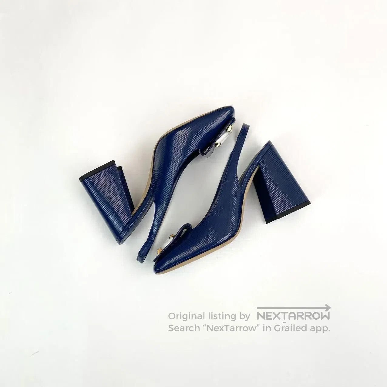 Louis Vuitton Louis Vuitton Square-toe logo high-heeled sandals| Size US 6 / IT 36 - 3 Thumbnail