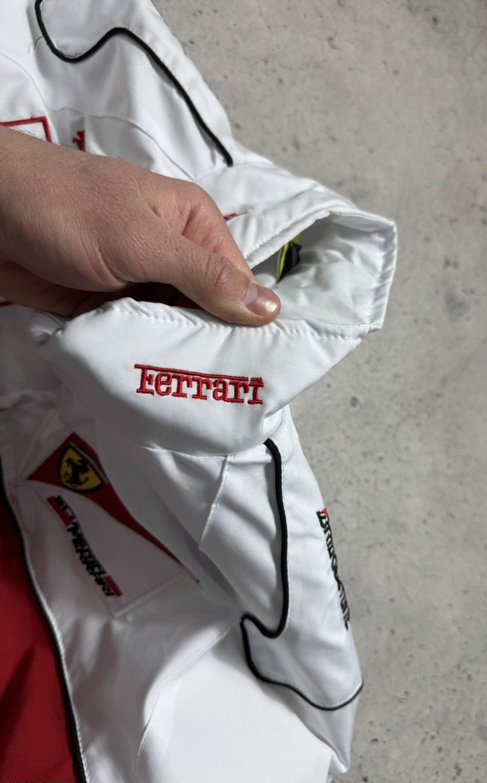 Ferrari Ferrari White Racing Bomber Jacket F1 Vintage Schumacher Size US XL / EU 56 / 4 - 8 Thumbnail