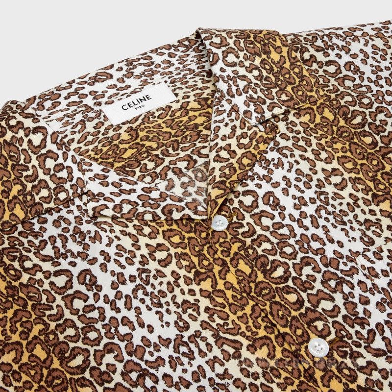 Celine $1.2k 🤑 SS23 Celine leopard Hawaiian shirt Hedi 40 38 ss Size US L / EU 52-54 / 3 - 25 Thumbnail