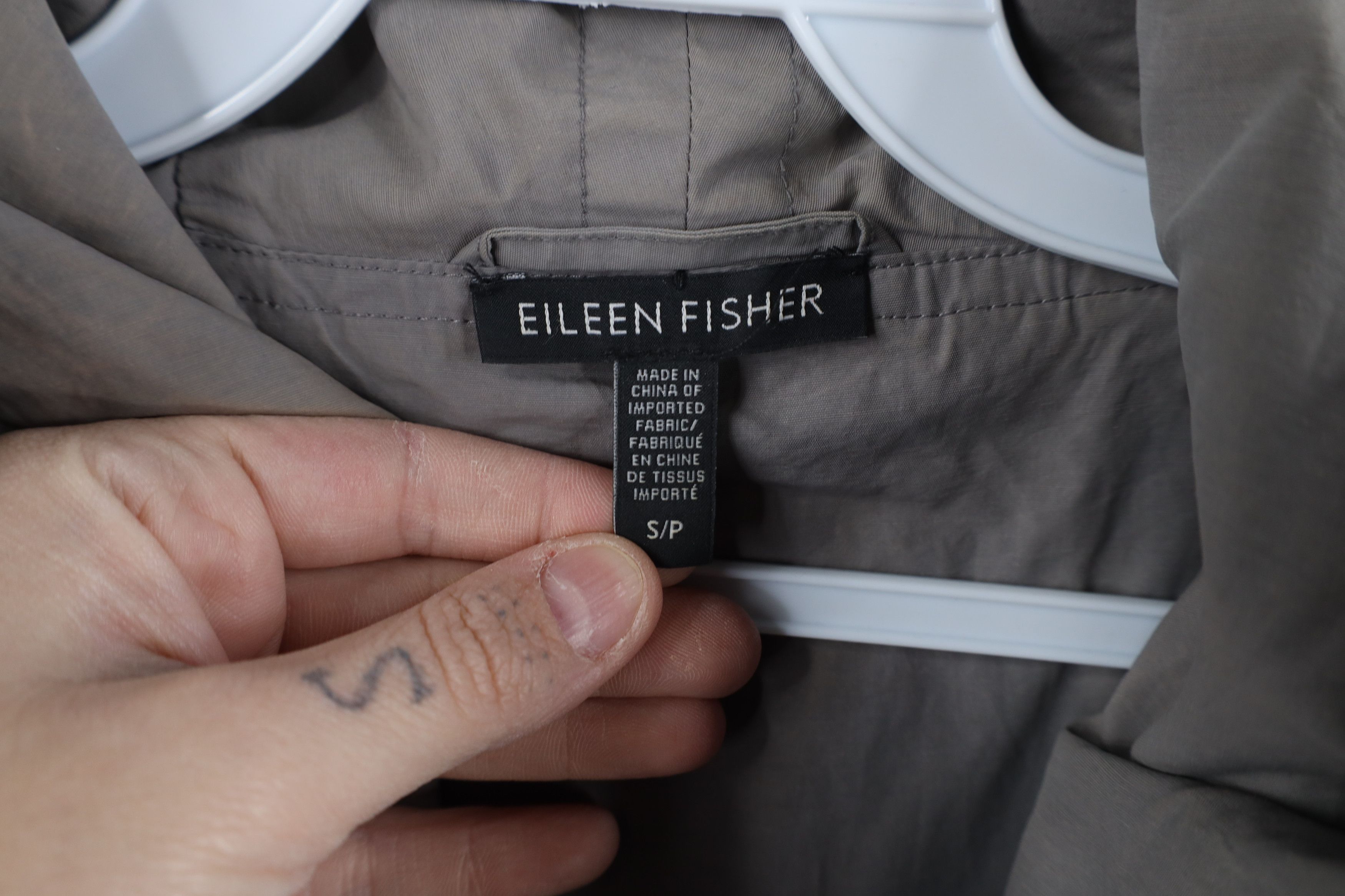 Eileen Fisher × Vintage Eileen Fisher Reversible Asymmetrical Button Hooded Jacket Size S / US 4 / IT 40 - 8 Thumbnail