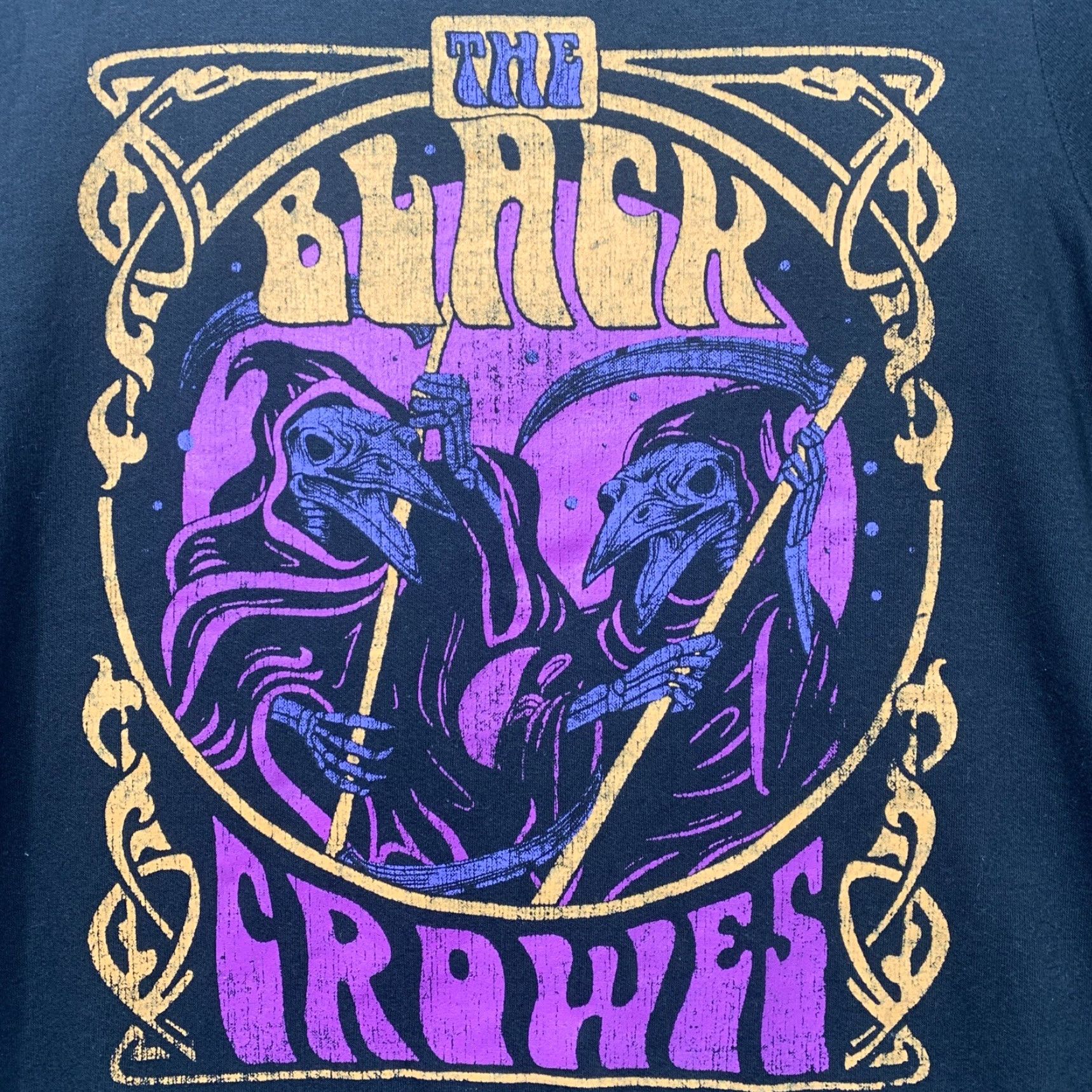 Vintage The Black Crowes Sweatshirt Women’s XS Black Purple Orange Lg Graphic NWT Size XS / US 0-2 / IT 36-38 - 7 Thumbnail
