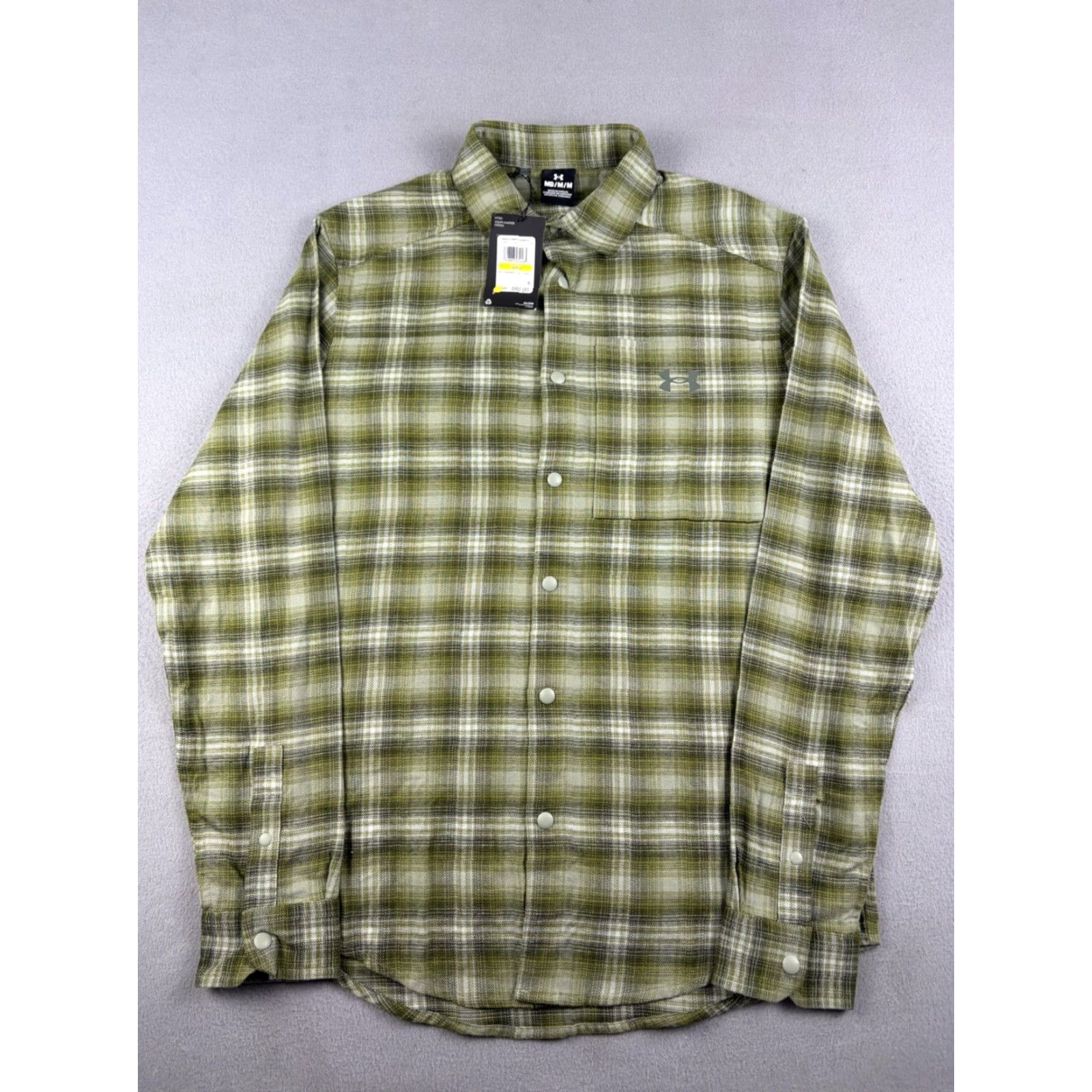 Under Armour Under Armour Tradesman Flex Flannel Shirt Mens M Green Plaid Long Sleeve Shirt Size US M / EU 48-50 / 2 - 2 Thumbnail