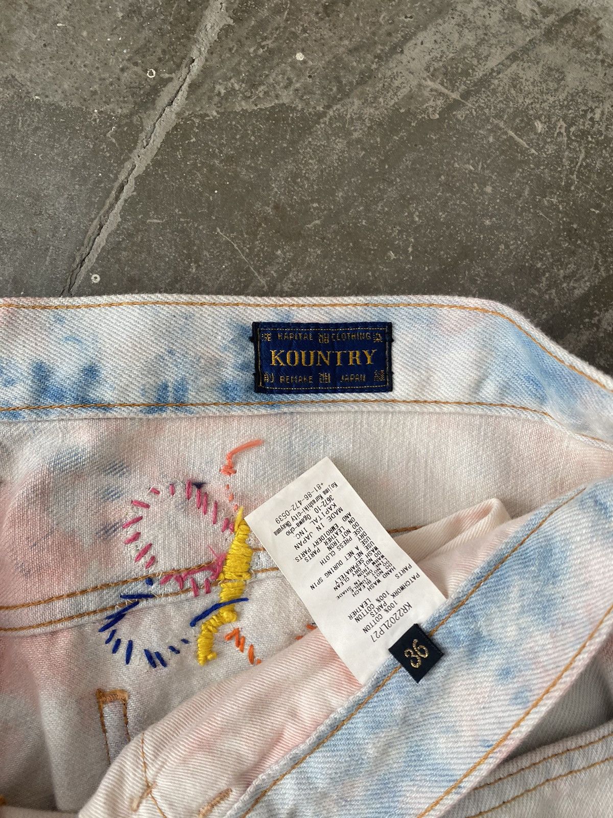 Kapital Kapital Kountry Crazy Papillon Flare Denim Chrome Hearts Size US 36 / EU 52 - 8 Thumbnail
