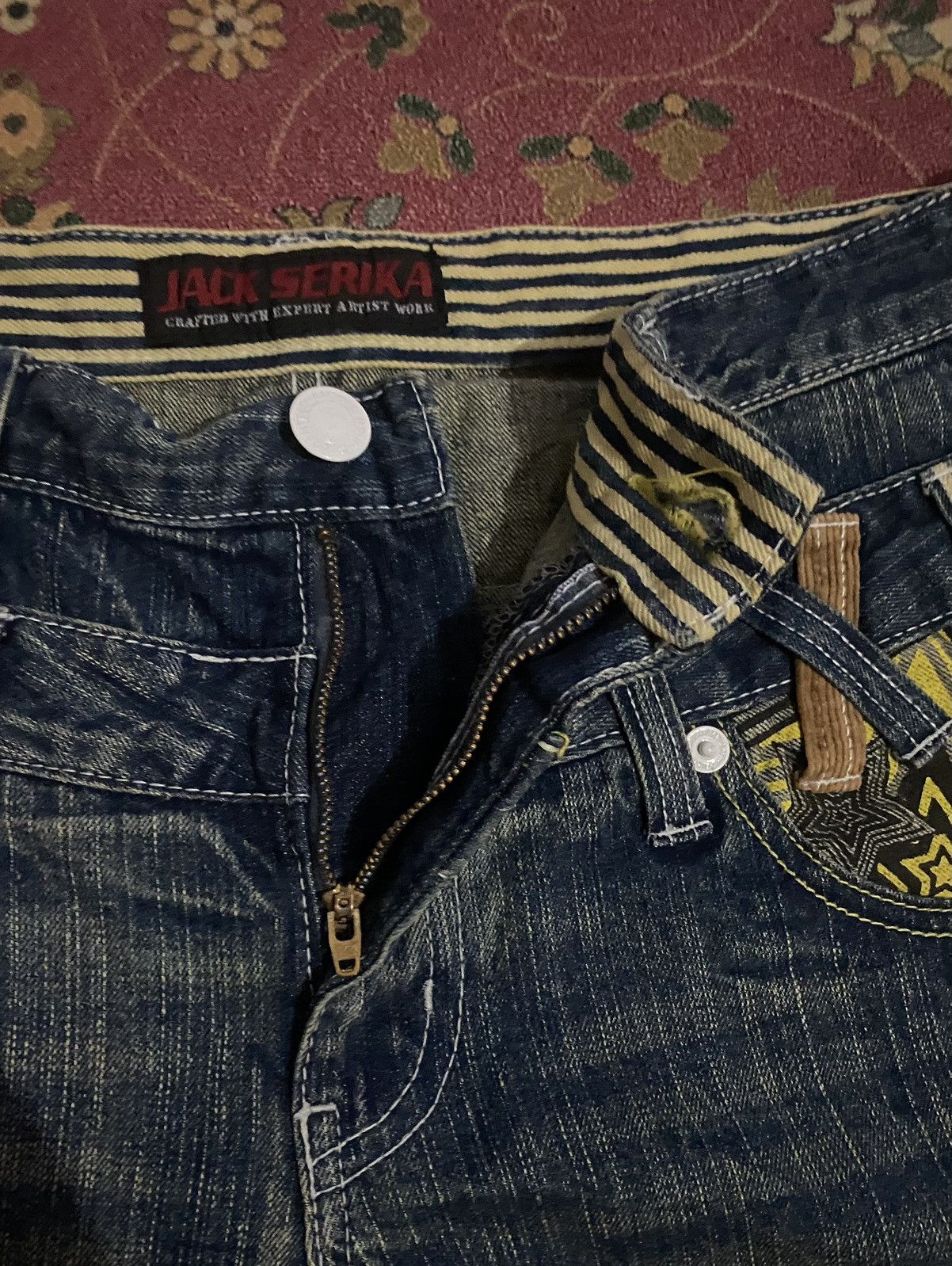 Hysteric Glamour Vintage Jack Serika Double Waist Lightning Style Size US 33 - 10 Thumbnail