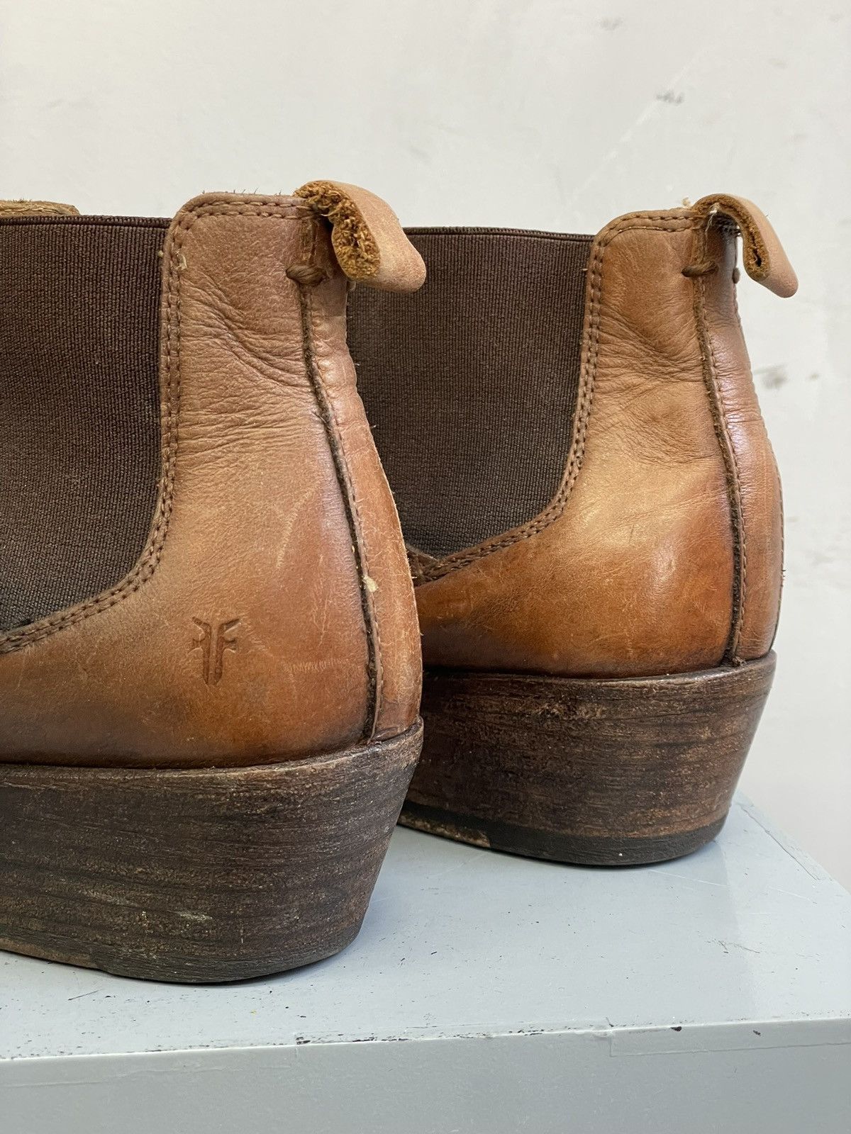 Frye Frye Brown Leather Chelsea Ankle Boots guidi style Heel 40 Size US 7 / EU 40 - 5 Thumbnail