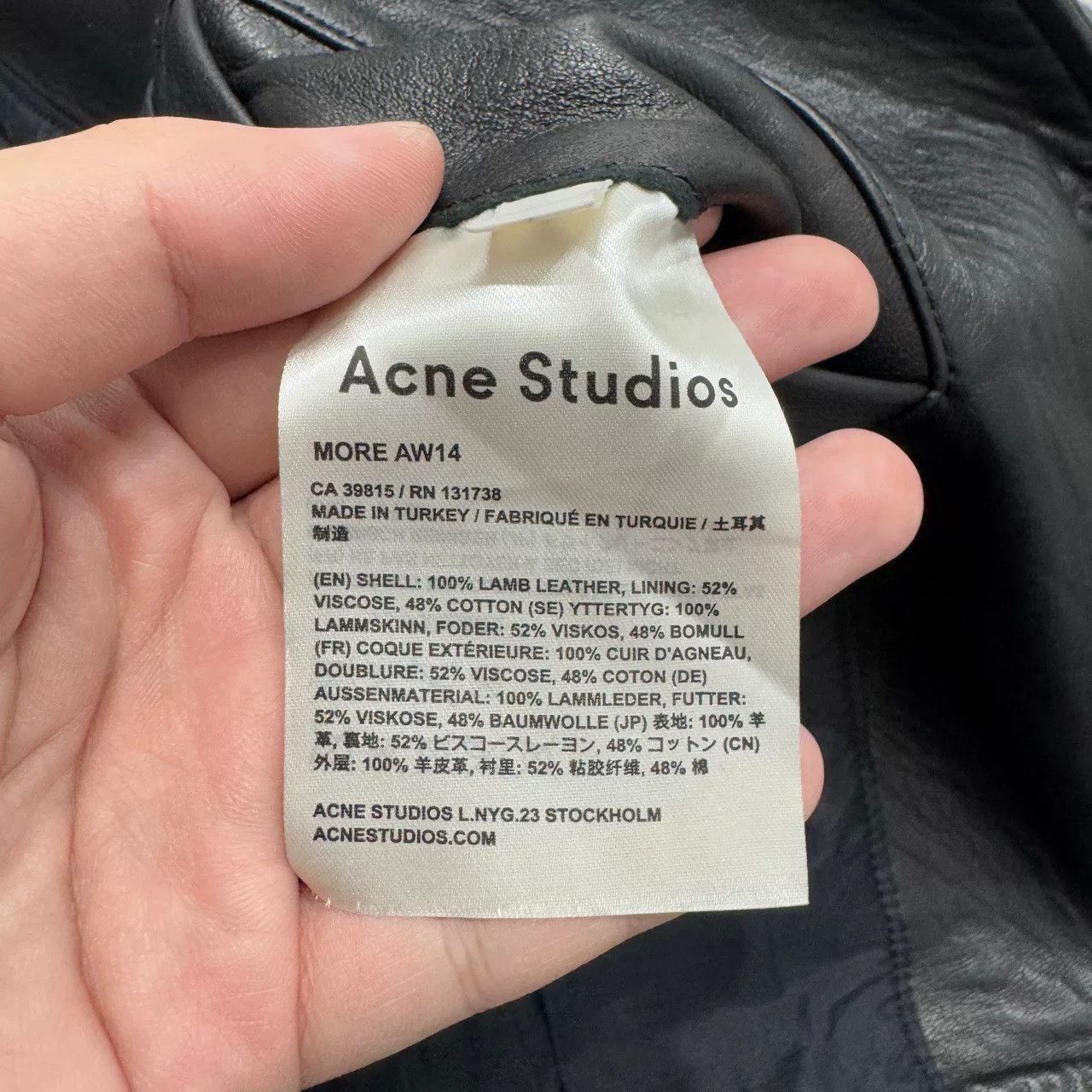 Acne Studios black leather biker jacket by Acne Studios. Size US XS / EU 42 / 0 - 4 Thumbnail