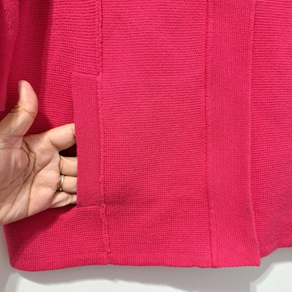 Magaschoni Magaschoni Barbiecore Full Zip Knit Top Cardigan Ruffled Sle Size M / US 6-8 / IT 42-44 - 9 Thumbnail