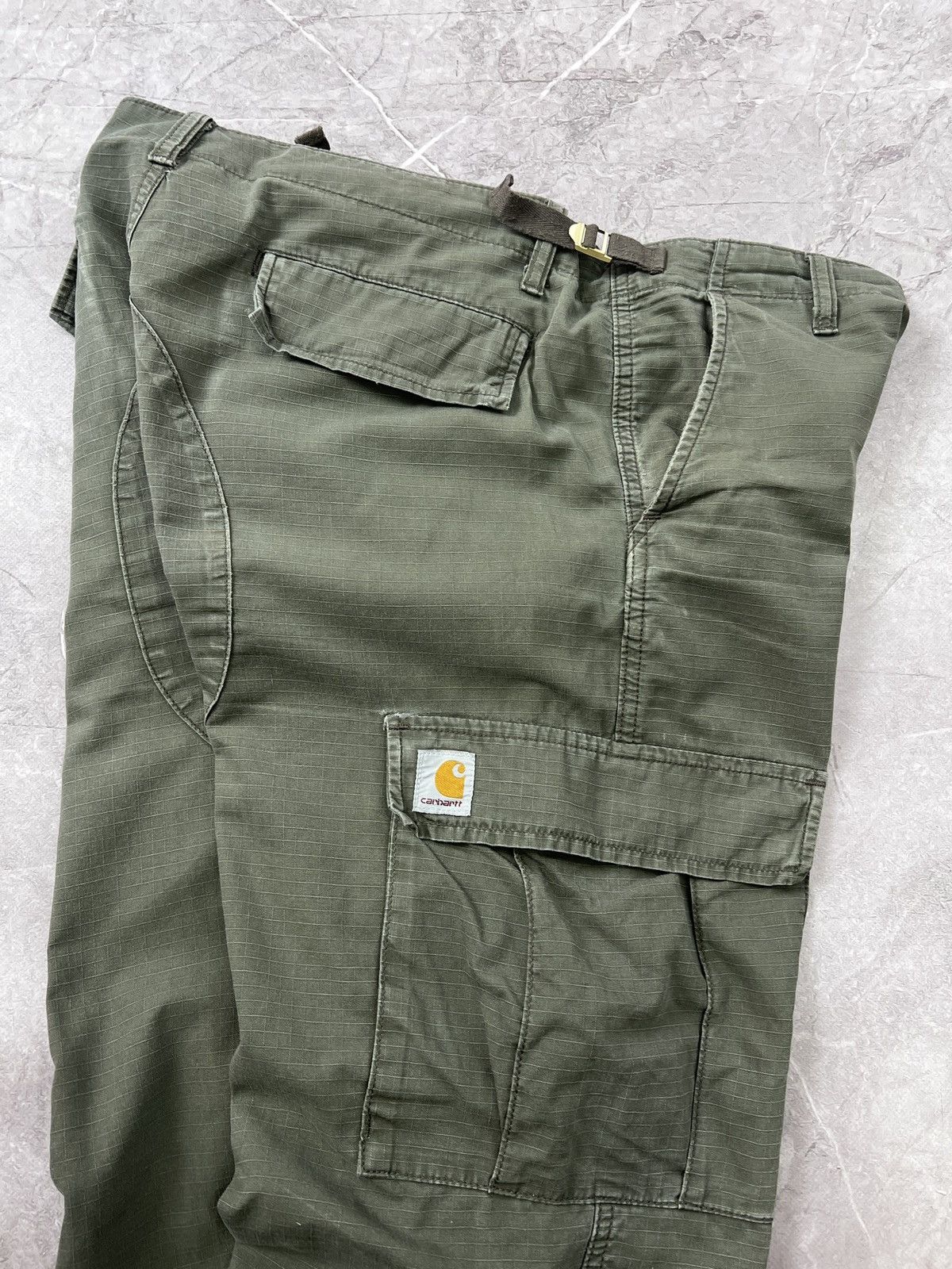 Carhartt × Vintage VINTAGE CARGO AVIATION DISTRESSED 2000s pants y2k olive Size US 34 / EU 50 - 8 Thumbnail