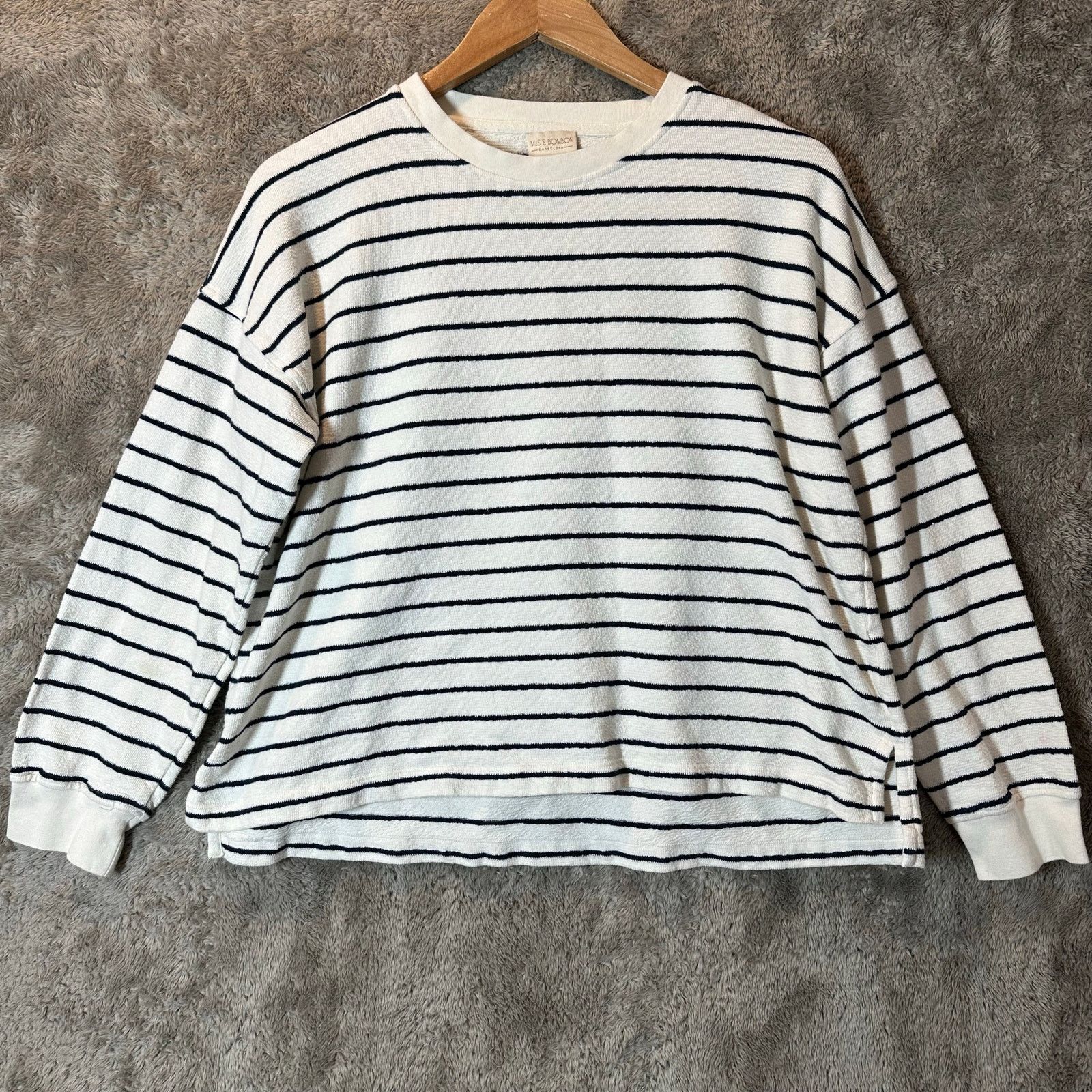 Other Mus & Bombon Aldea Stripe Sweatshirt Boucle Knit Top S Size S / US 4 / IT 40 - 9 Thumbnail