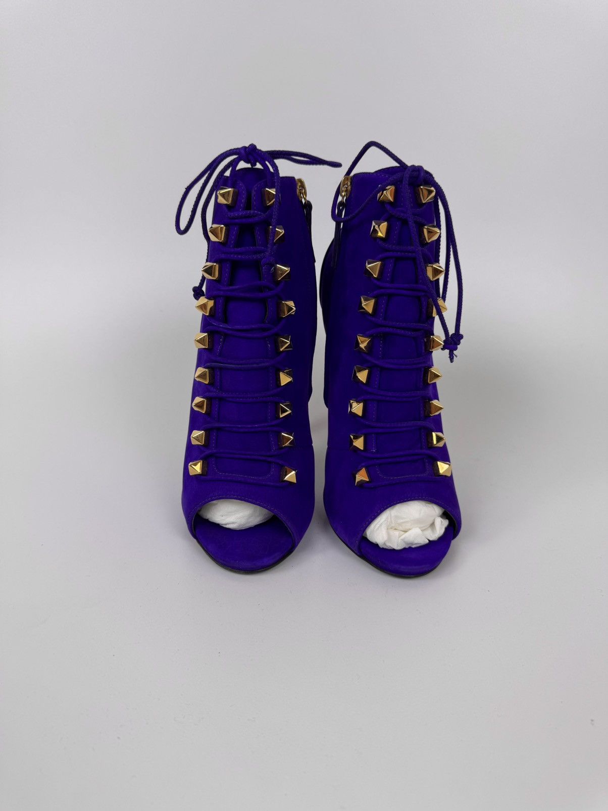 Designer × Giuseppe Zanotti Giuseppe Zanotti Open Ankle Boots Suede Stiletto High Heel Size US 10 / IT 40 - 3 Thumbnail