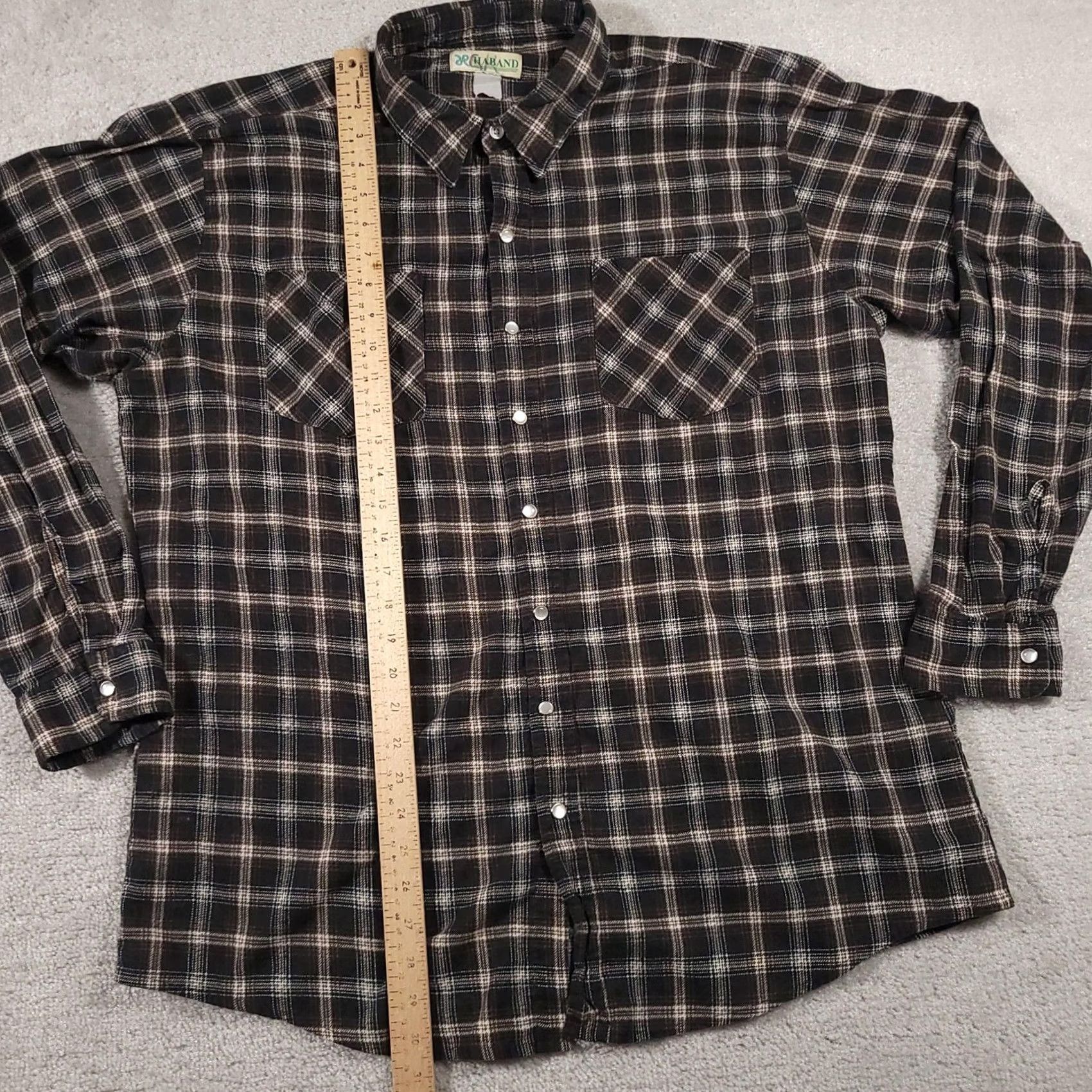 Haband VINTAGE Haband Shirt Mens Large Plaid Flannel Pearl Snap Western Vintage 90s Shirt Mens Large Plaid Flannel Pearl Snap Western Vintage 90s Size US L / EU 52-54 / 3 - 7 Thumbnail
