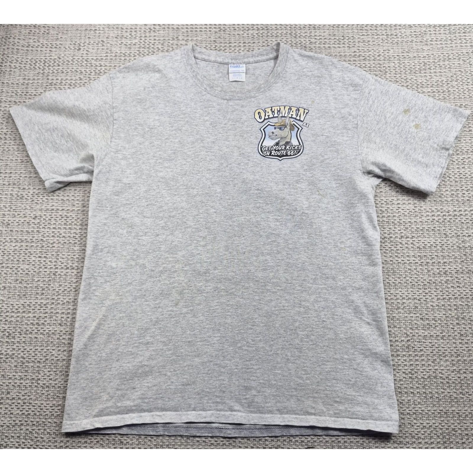 Port & Company Port & Company Shirt Mens Large Gray Route 66 Graphic Tee Size US L / EU 52-54 / 3 - 3 Thumbnail