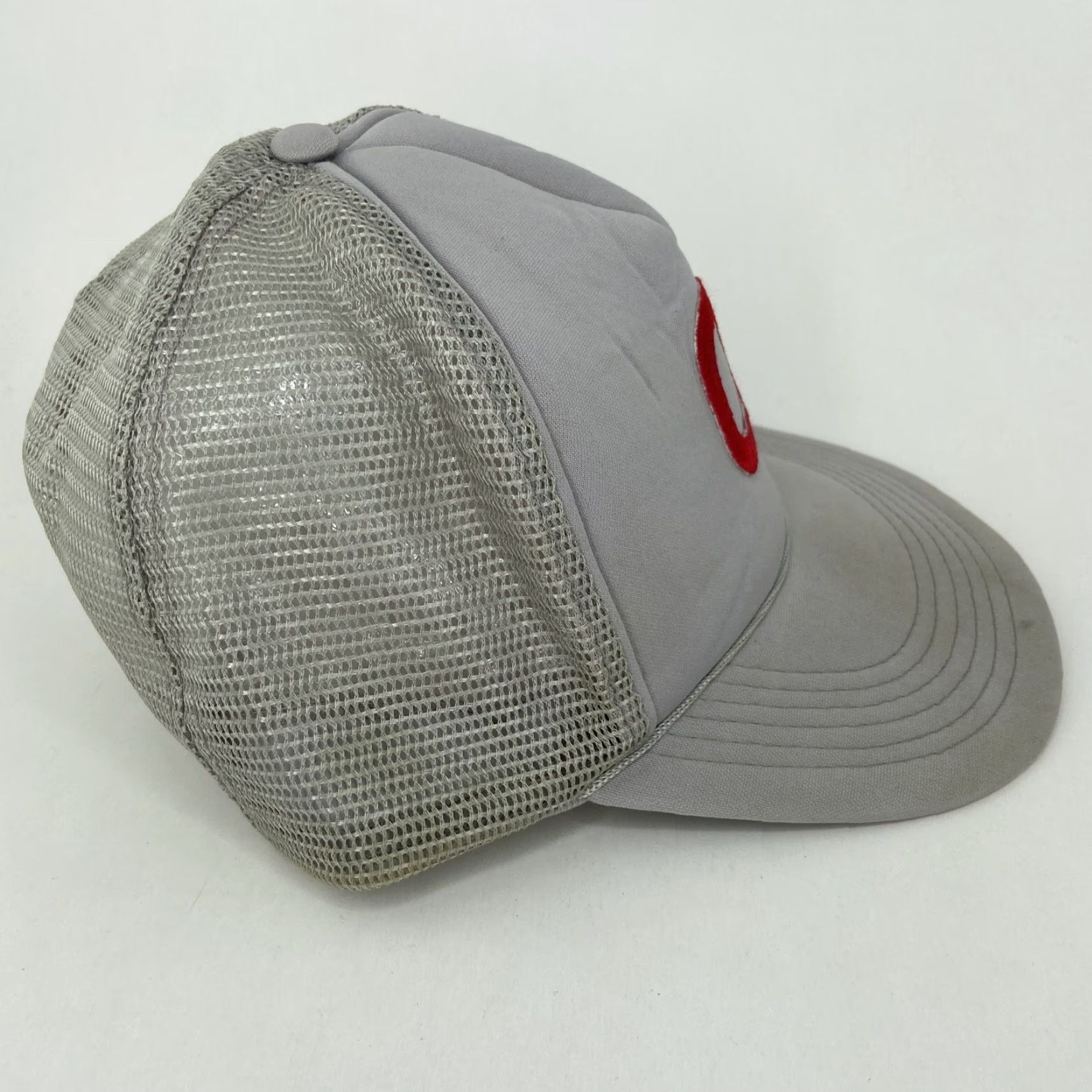 Vintage VINTAGE Ohio State Buckeyes Snapback Trucker Hat Ball Cap Worn LCC Men One Size Grey Polyester Adjustable Sports Cap Size ONE SIZE - 4 Thumbnail