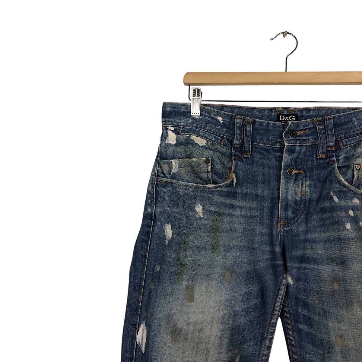 Dolce & Gabbana 📌Vintage Distressed Denim Jeans D&G Made in Italy Size US 34 / EU 50 - 8 Thumbnail