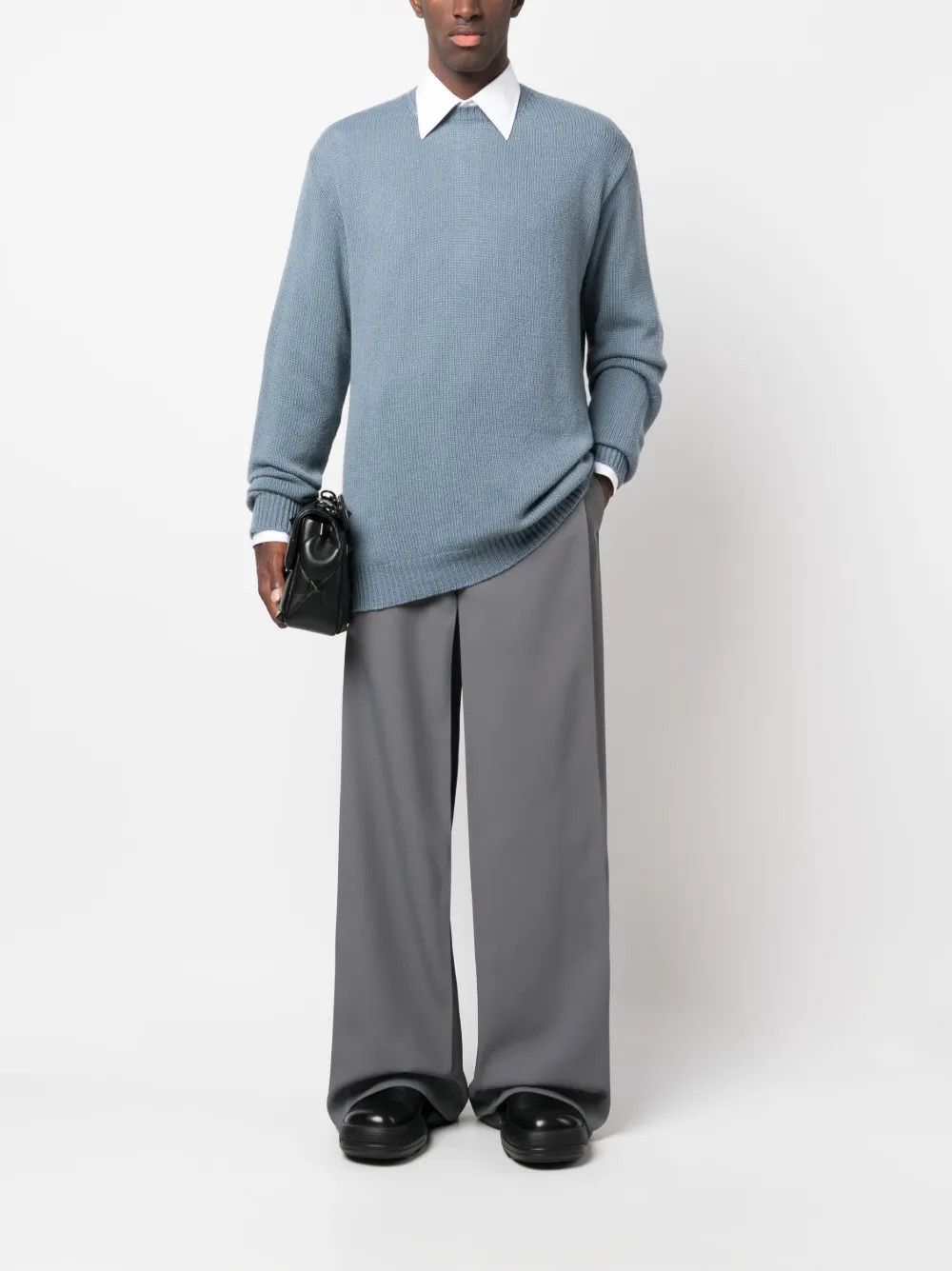 Valentino o1y0525 Cashmere Blend Sweater in Pastel Blue Size US M / EU 48-50 / 2 - 5 Thumbnail