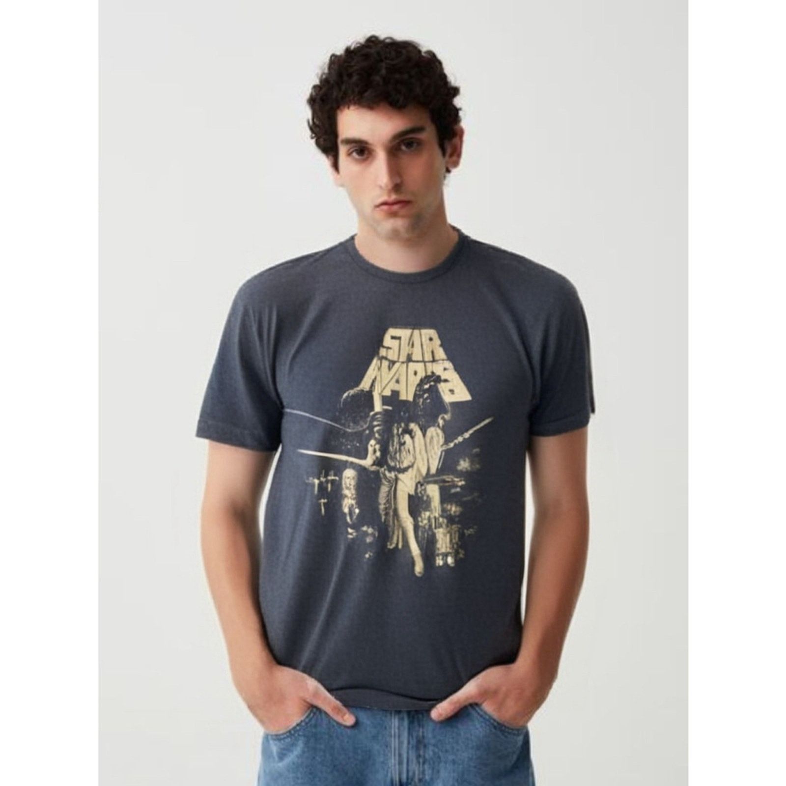 Star Wars Star Wars Vintage Style Graphic Tee Blue Distressed Movie L Size US L / EU 52-54 / 3 - 7 Thumbnail