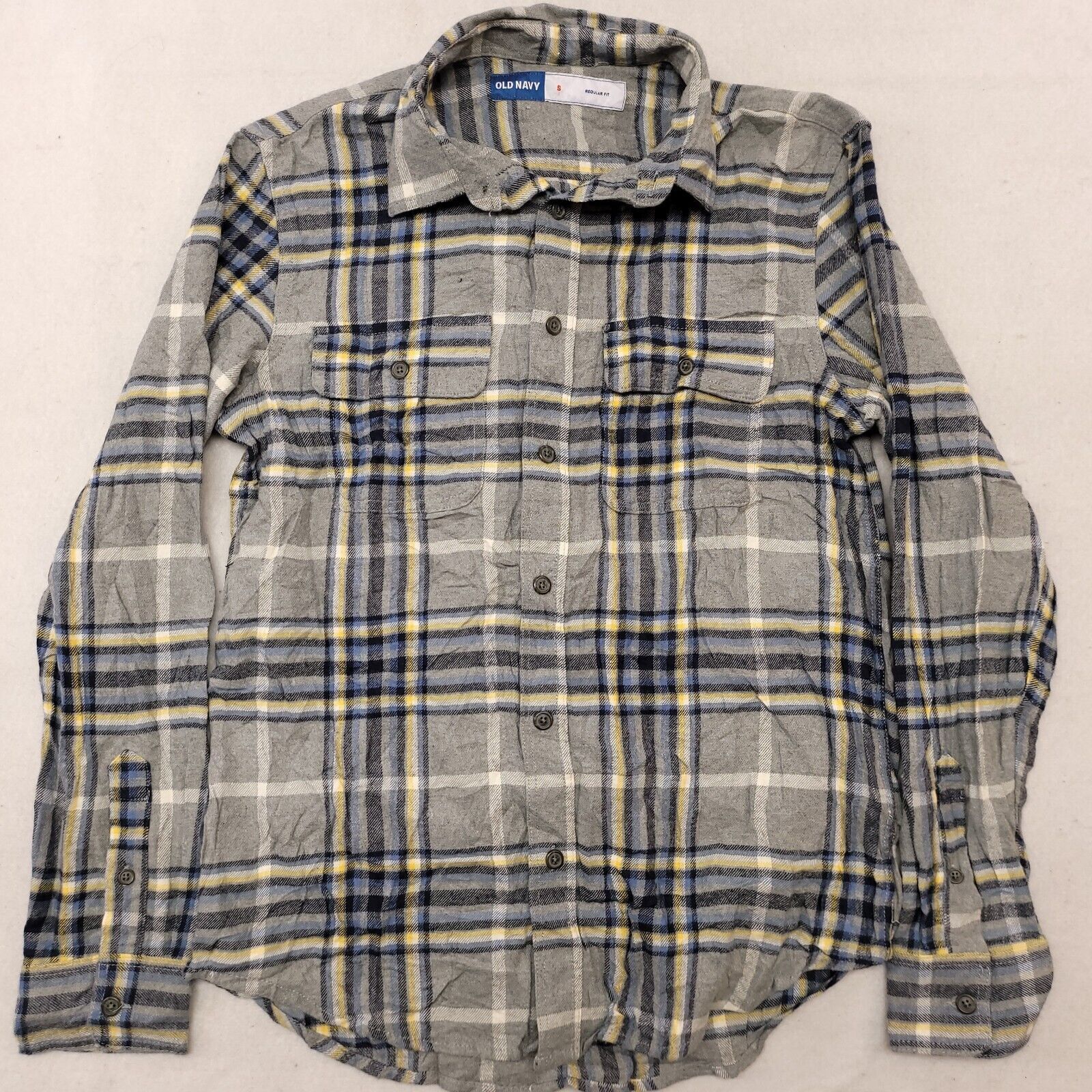 Old Navy Old Navy Tartan Flannel Button Up Shirt Men Size S Gray Blue Size US S / EU 44-46 / 1 - 2 Thumbnail