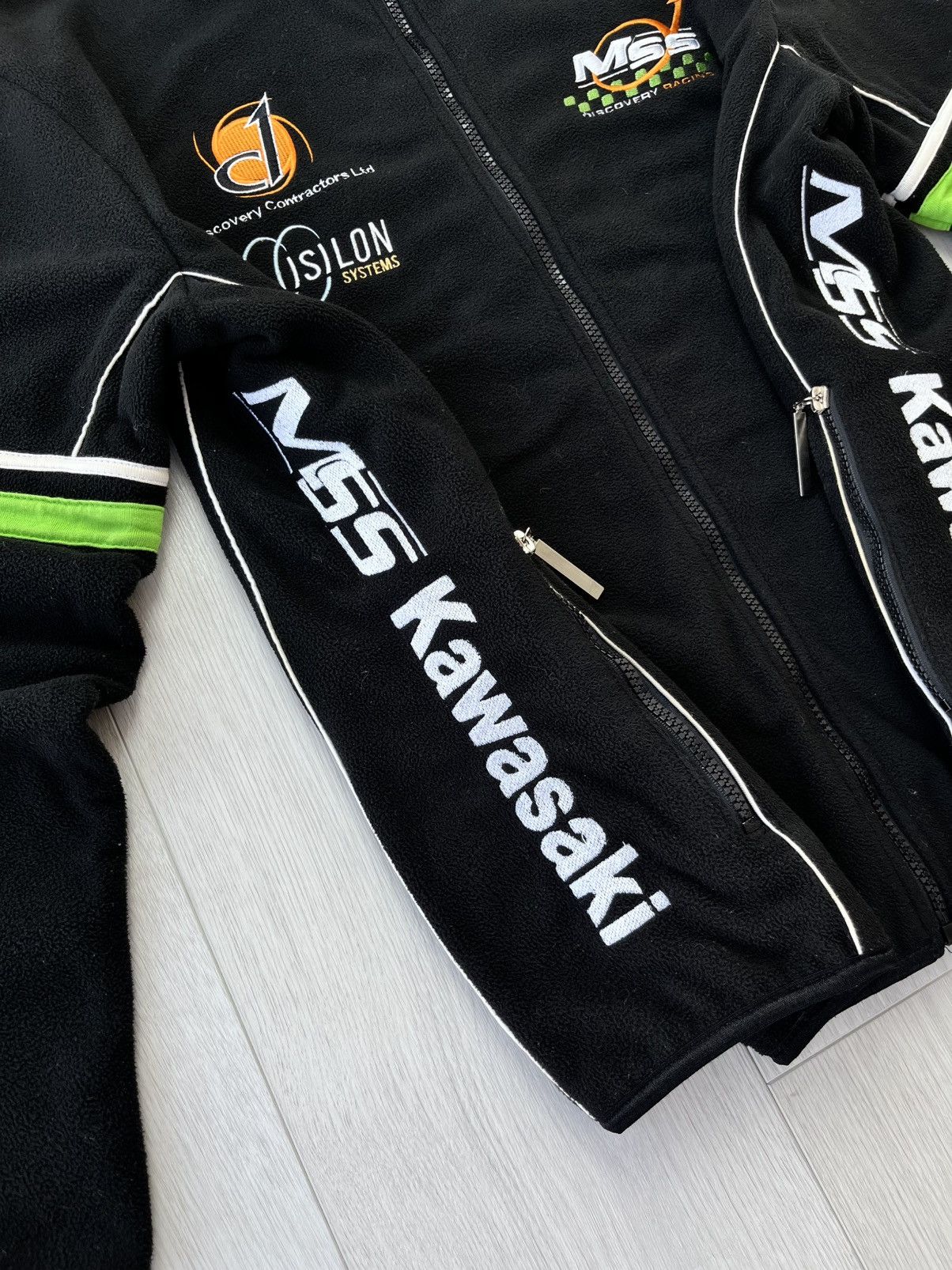 Japanese Brand Vintage Kawasaki Racing Fleece Jacket Center Logo Y2K 90s Size US S / EU 44-46 / 1 - 5 Thumbnail