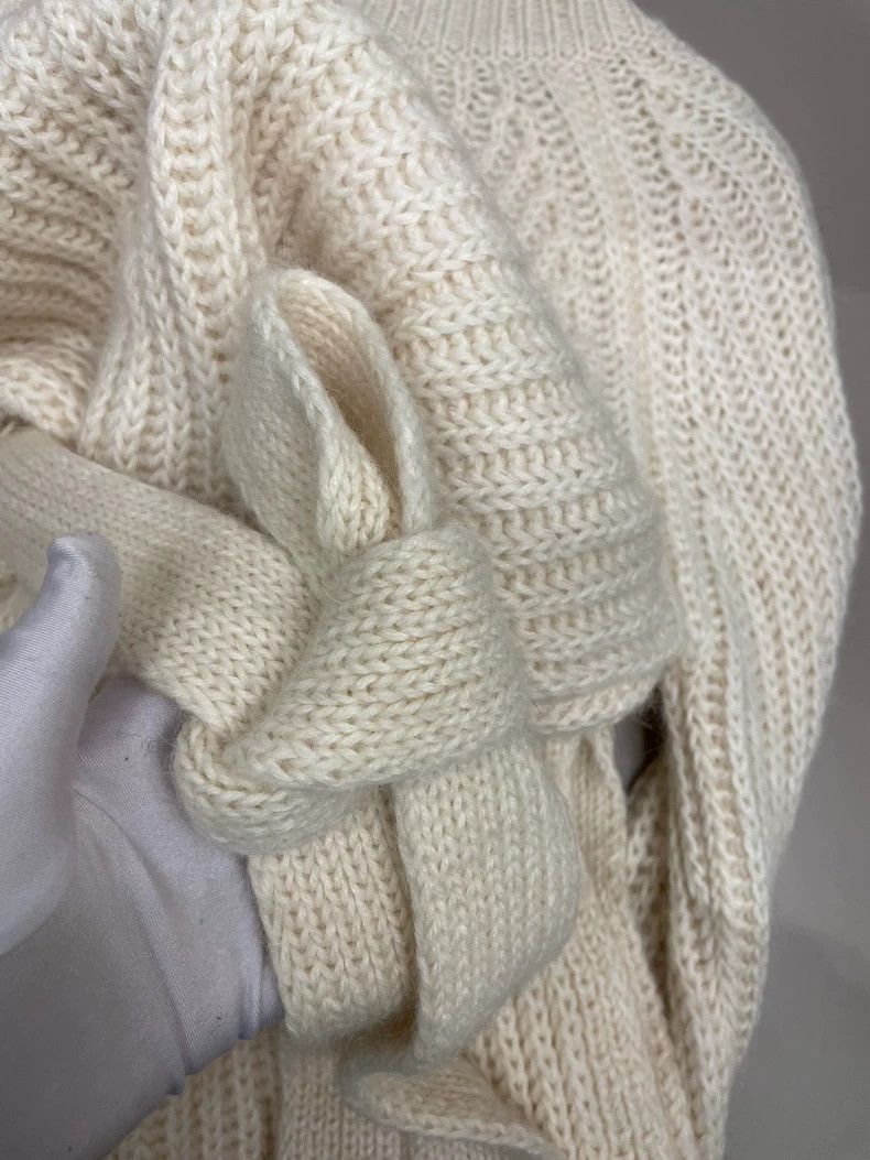 Loewe LOEWE Beige alpaca V-neck sweater dress XS Size XS / US 0-2 / IT 36-38 - 5 Thumbnail