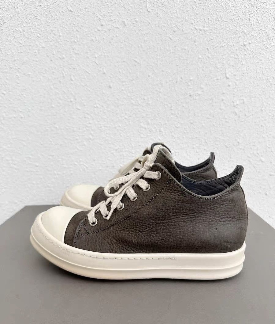 Rick Owens Rick Owens Low Elephant Grey Pebbled Leather Size US 6 / IT 36 - 4 Thumbnail