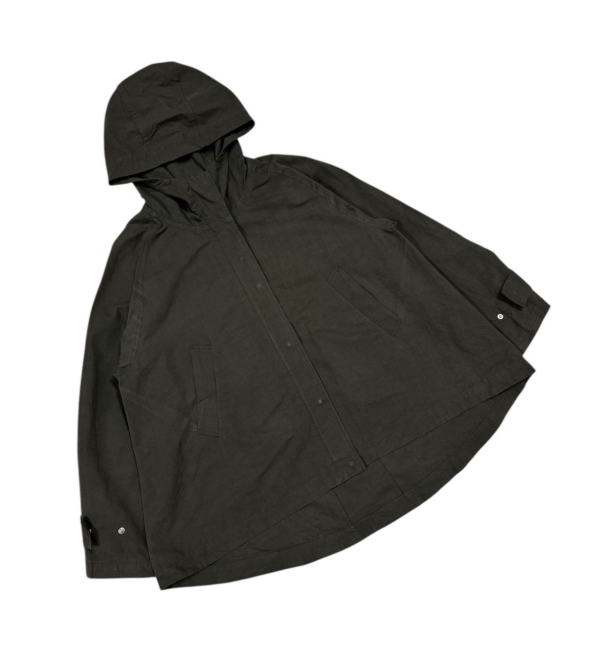 45rpm × Umii 908 MidiUmi Hoodies Miliitary Cape Olive Green Oversized Jacket Size US L / EU 52-54 / 3 - 5 Thumbnail