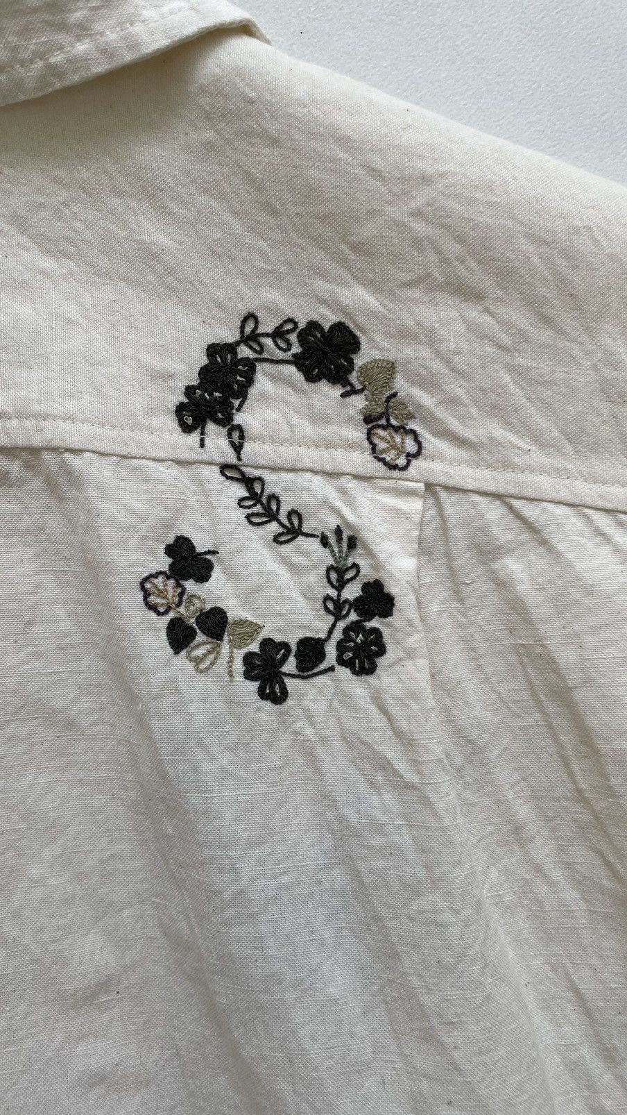 Story Mfg. S/S 25 ‘Clover Embroidery’ Greatful Shirt Size US M / EU 48-50 / 2 - 15 Thumbnail
