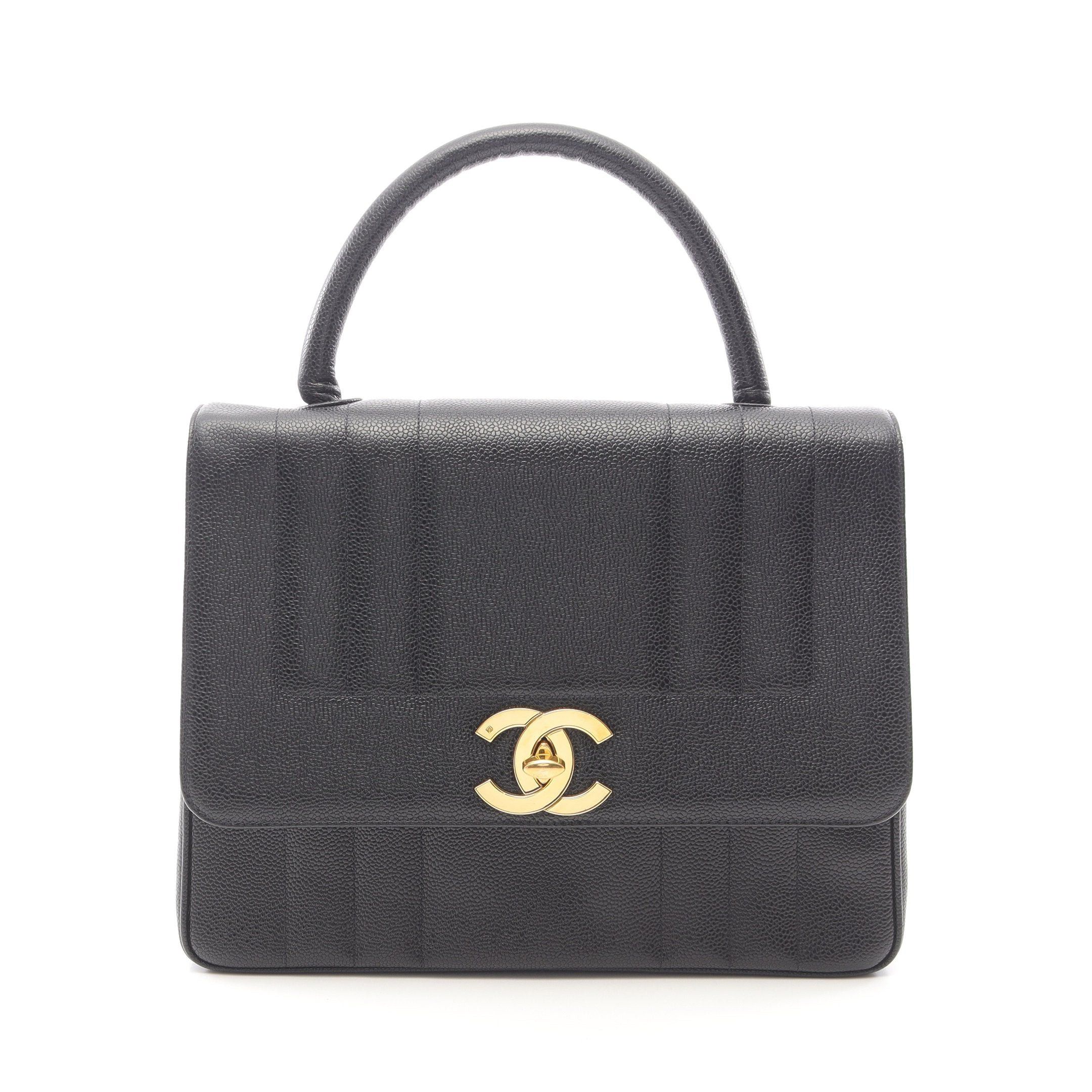 Chanel Chanel Mademoiselle Handbag Caviar Skin Black Gold Hardware Size ONE SIZE - 1 Thumbnail