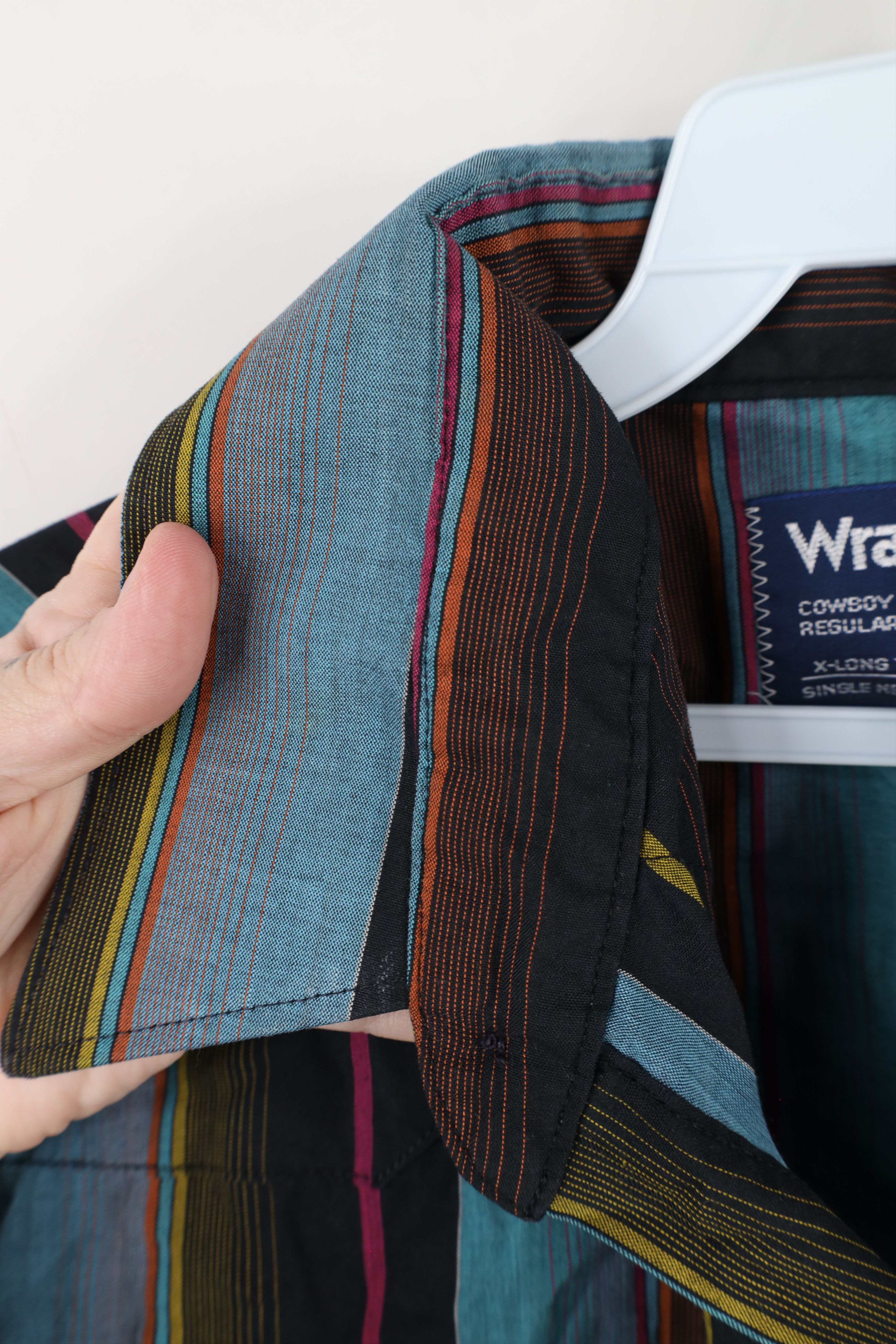 Vintage × Wrangler Vintage 90s Wrangler Rainbow Striped Button Shirt USA Size US M / EU 48-50 / 2 - 6 Thumbnail