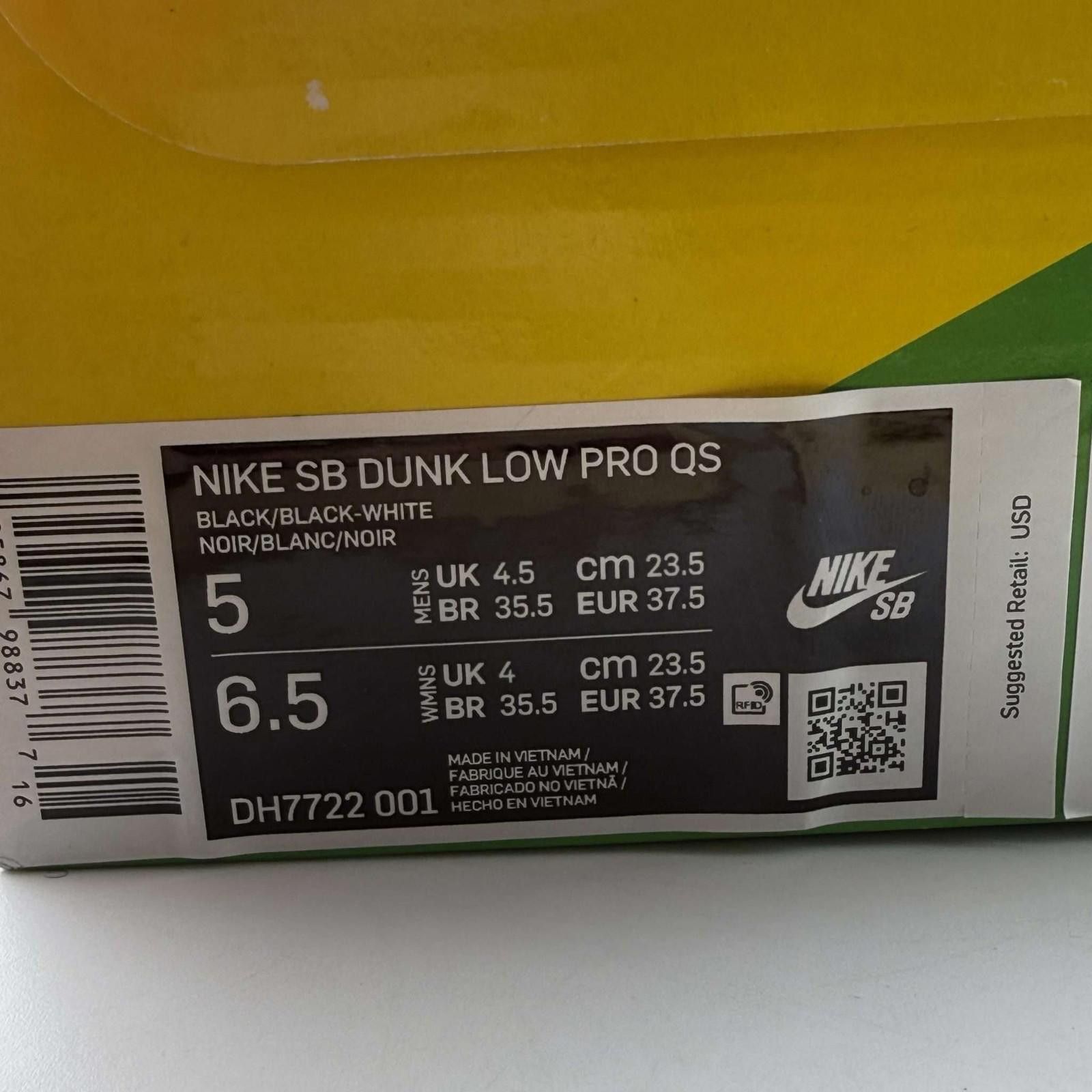 Nike Nike SB Dunk Low Polaroid Black Sneakers US 5 New with Box Size US 5 / EU 37 - 10 Thumbnail