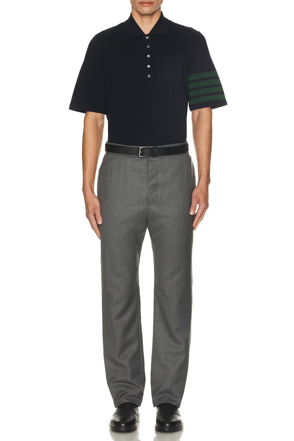 Thom Browne o1s22i1n1124 4-Bar Polo Shirt in Navy Blue Size US L / EU 52-54 / 3 - 4 Thumbnail