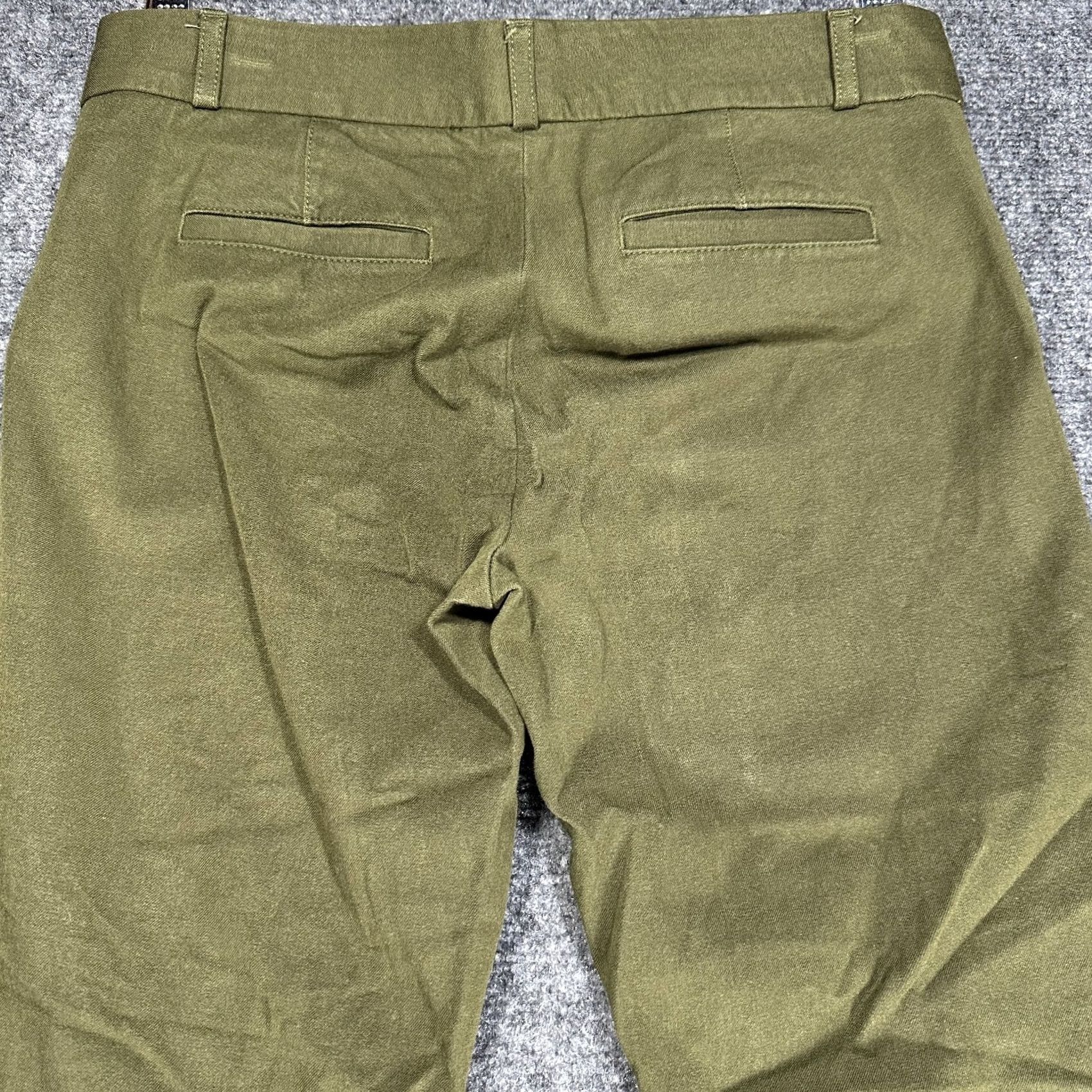 Banana Republic Banana Republic Sloan Pants Womens 2 Green Cotton Stretch Pockets Zip Fly Slim/Regular Fit Chino Casual, Business, Travel Womens Size 26" / US 2 / IT 38 - 7 Thumbnail