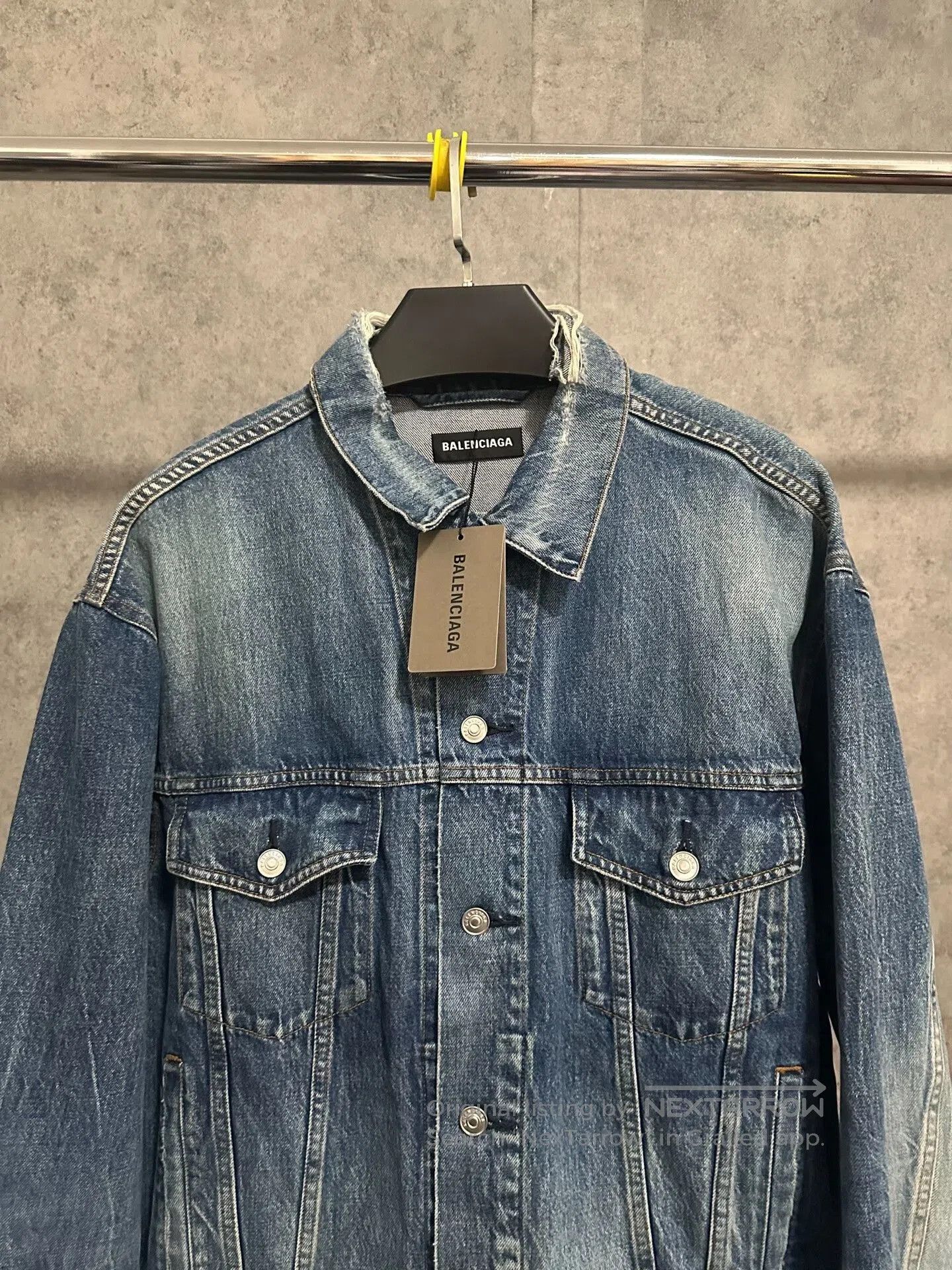 Balenciaga balenciaga denim jacket with logo detail. Size US L / EU 52-54 / 3 - 6 Thumbnail