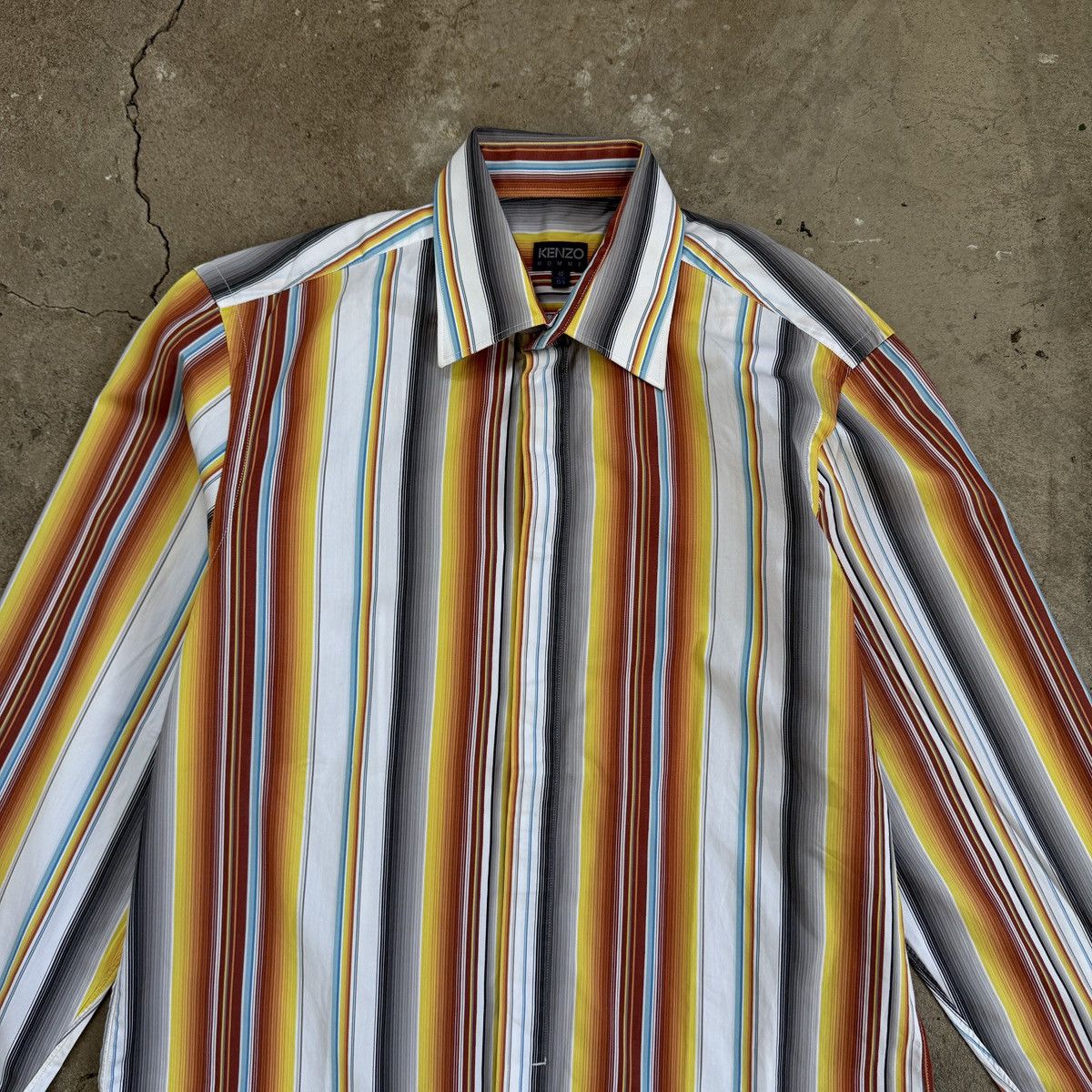 Kenzo Vintage Kenzo Homme Button Up Shirt Size US L / EU 52-54 / 3 - 3 Thumbnail